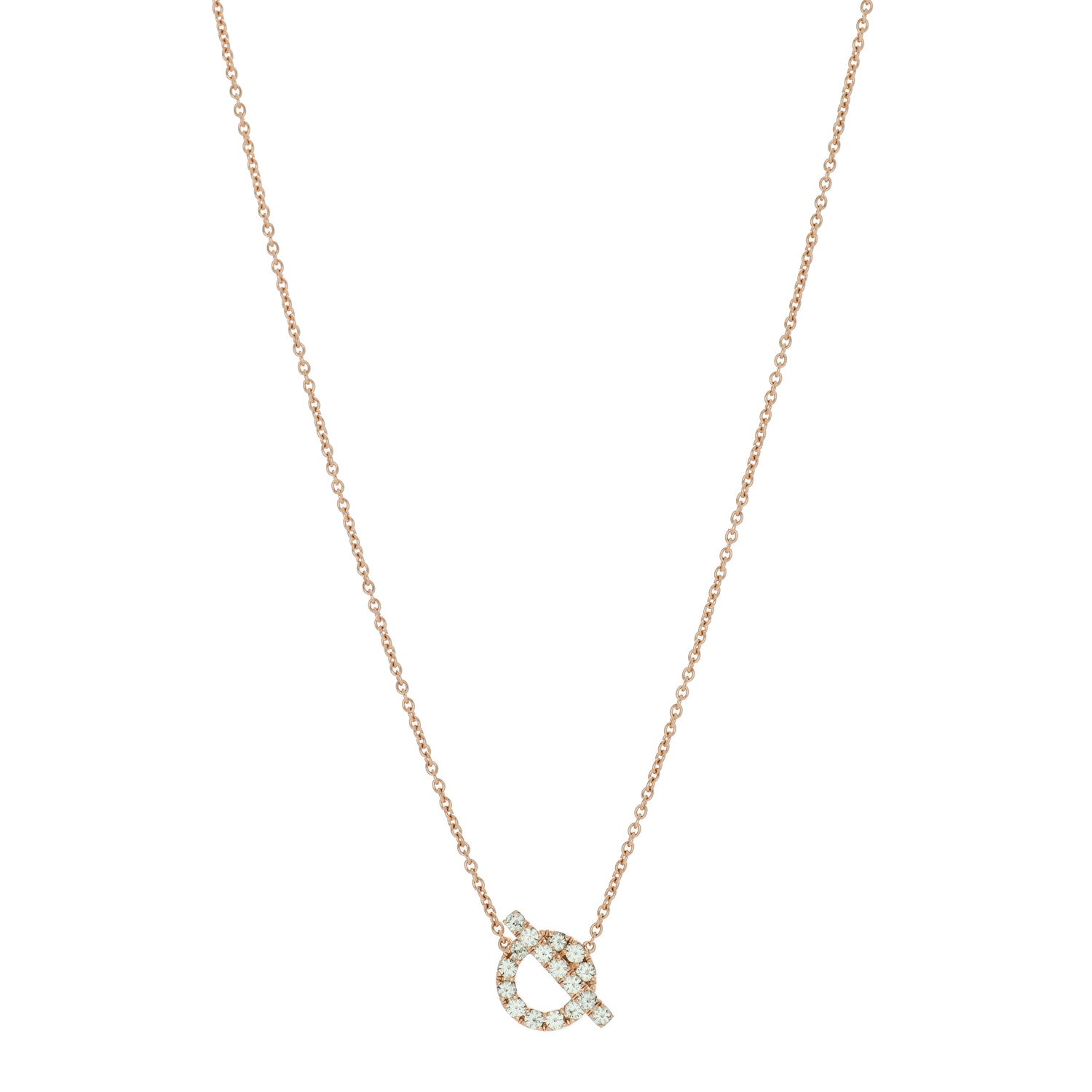 18K Rose Gold Green Sapphire Finesse Pendant Necklace