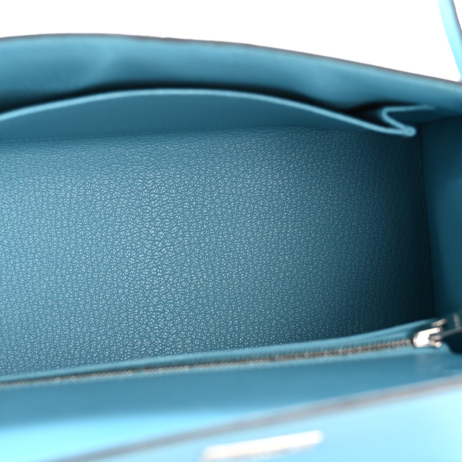 Madame Calfskin Kelly Sellier 25 Bleu du Nord