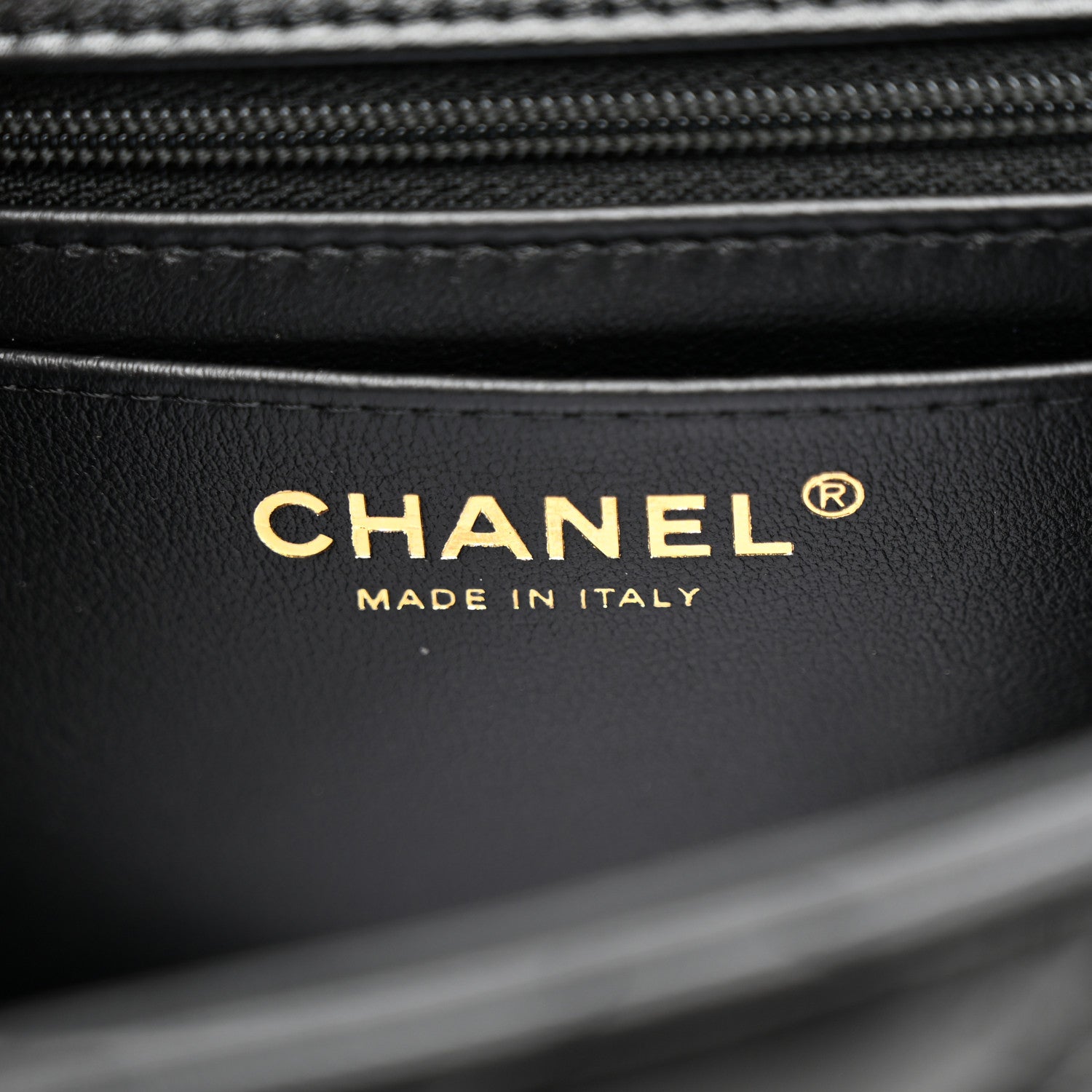 Lambskin Quilted Mini Top Handle Rectangular Flap Black