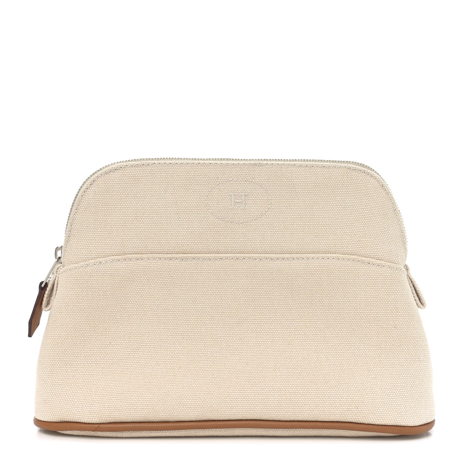 Cotton Canvas Mini Bolide Travel Cosmetic Pouch Naturel
