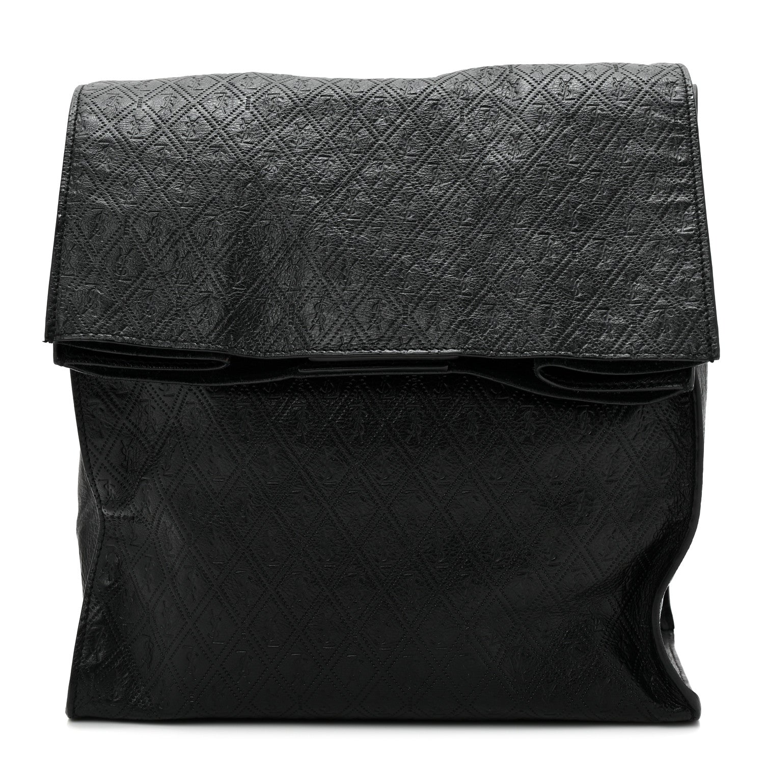 Calfskin Monogram Deli Paper Bag  Vintage Black