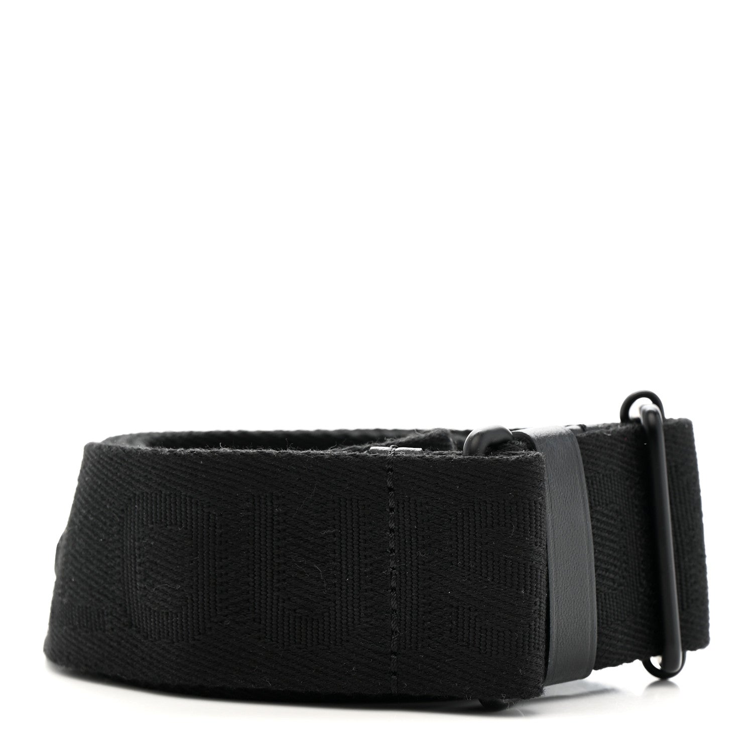Jacquard Canvas Keepall Bandouliere Adjustable Shoulder Strap Black