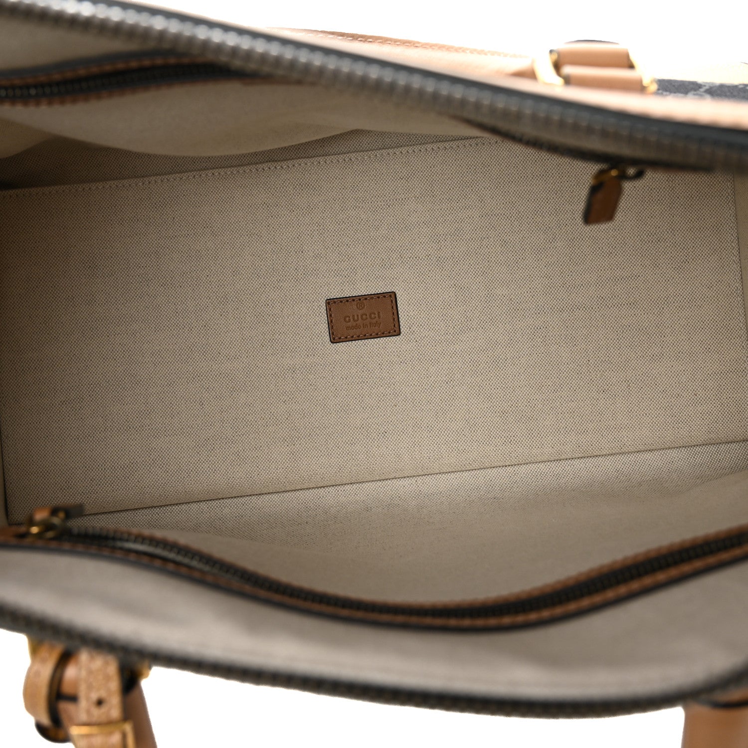 Monogram Textured Dollar Calfskin Web Large Bauletto Duffle Top Handle Bag Black Koi Beige