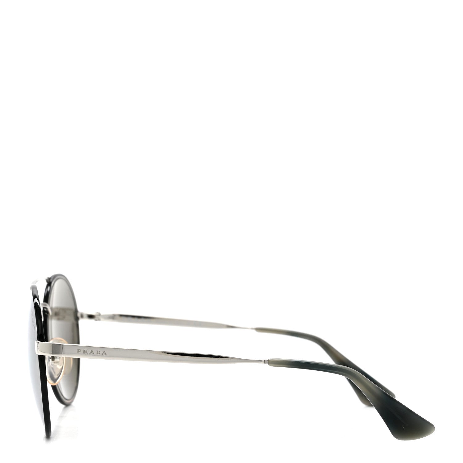 Round Sunglasses SPR 51S Black Silver