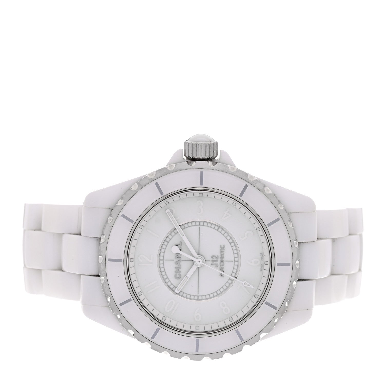 Stainless Steel Ceramic 38mm J12 Phantom Automatic Watch White