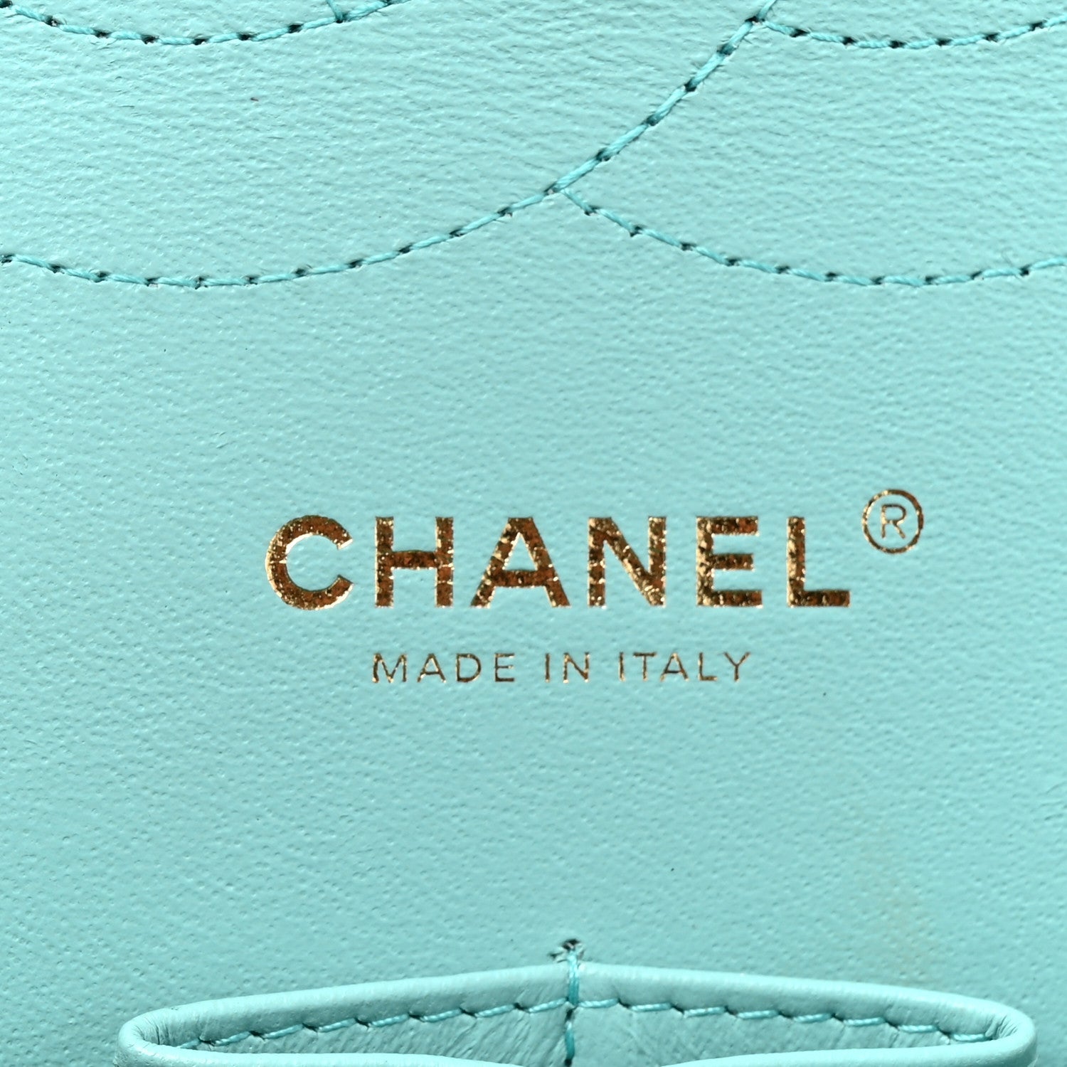 Caviar Quilted Jumbo Double Flap Light Blue