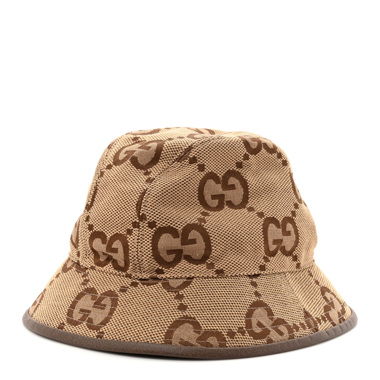 Monogram Jumbo GG Bucket Hat M Camel Ebony New Acero