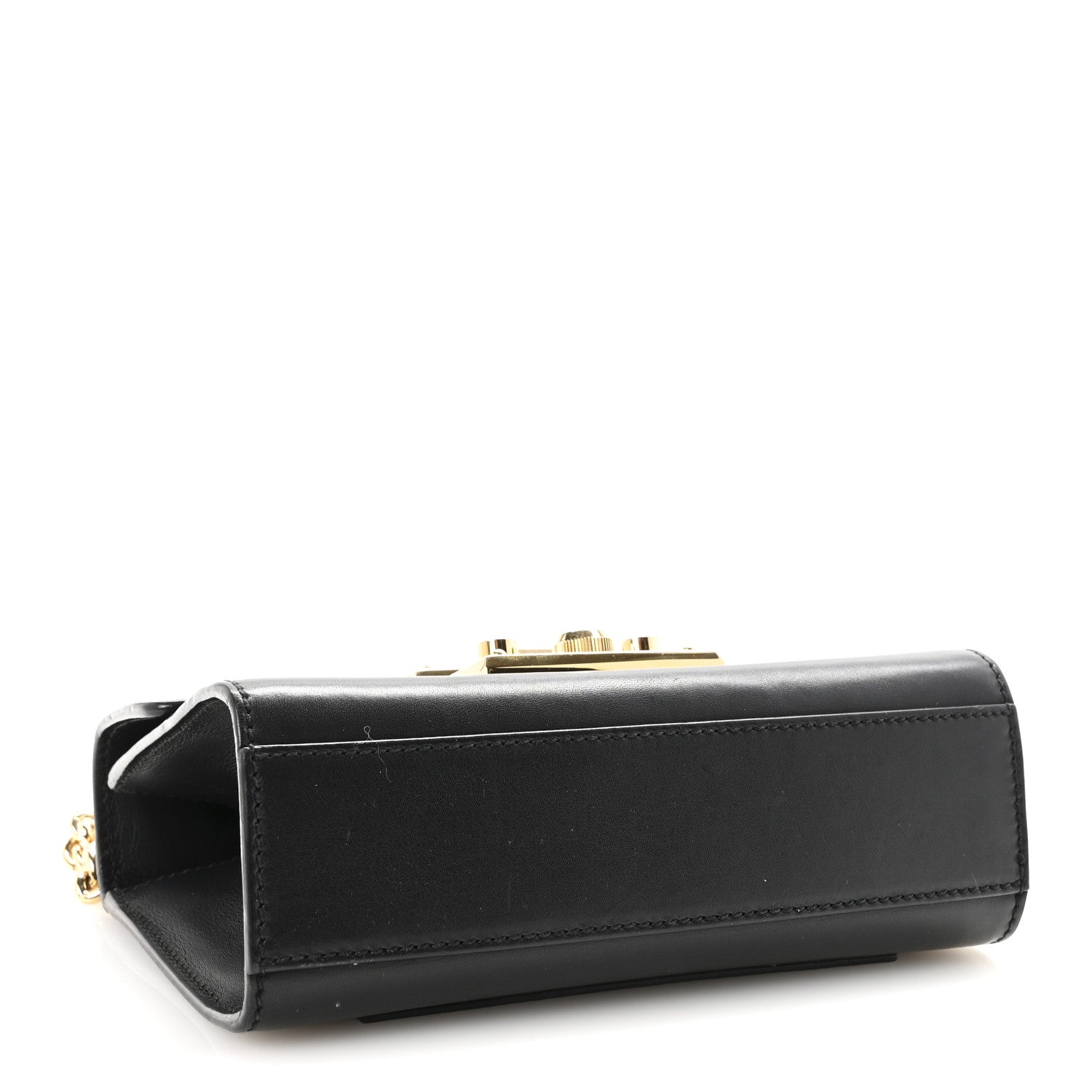 Calfskin Small Padlock Shoulder Bag Black