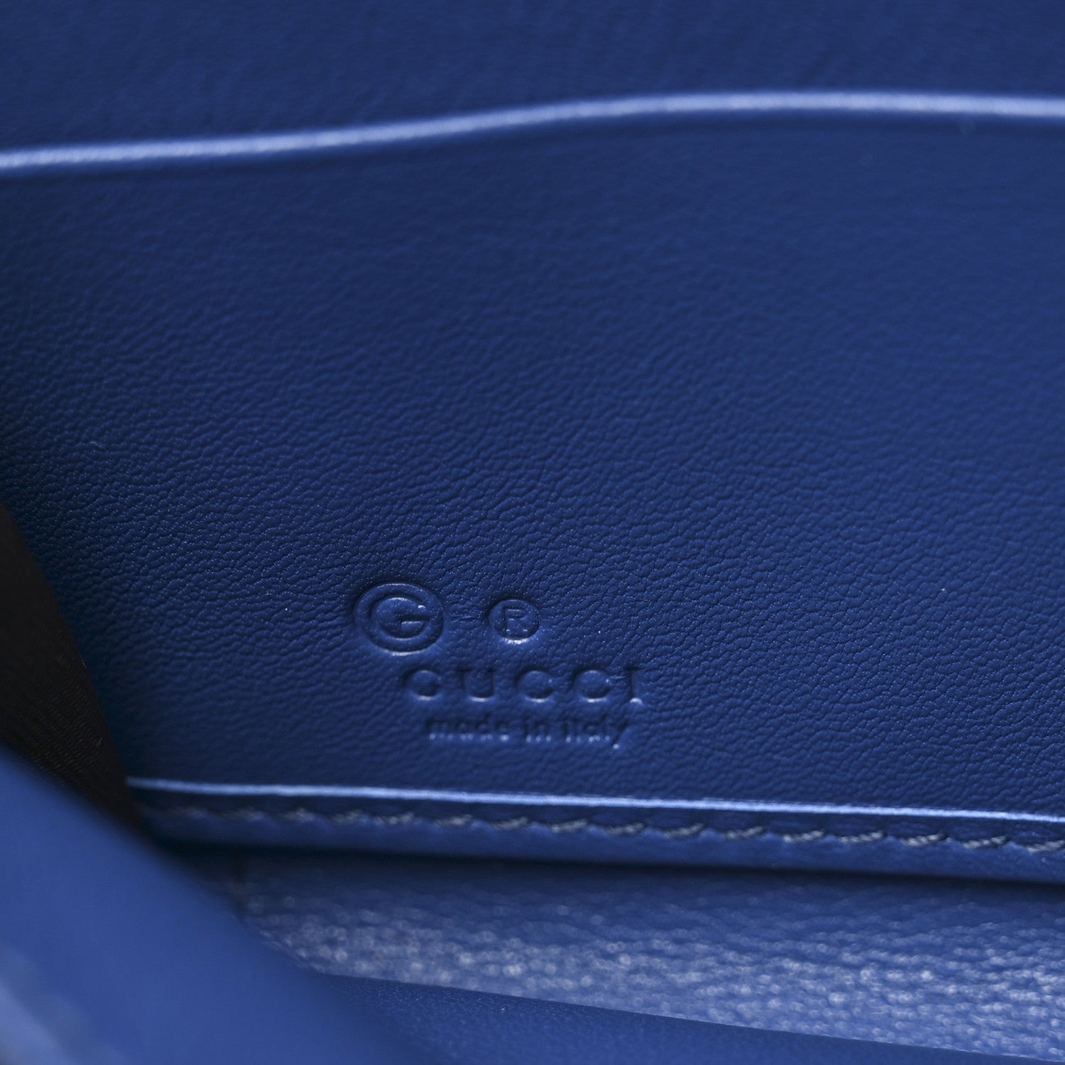 Guccissima Zip Around Wallet Blue
