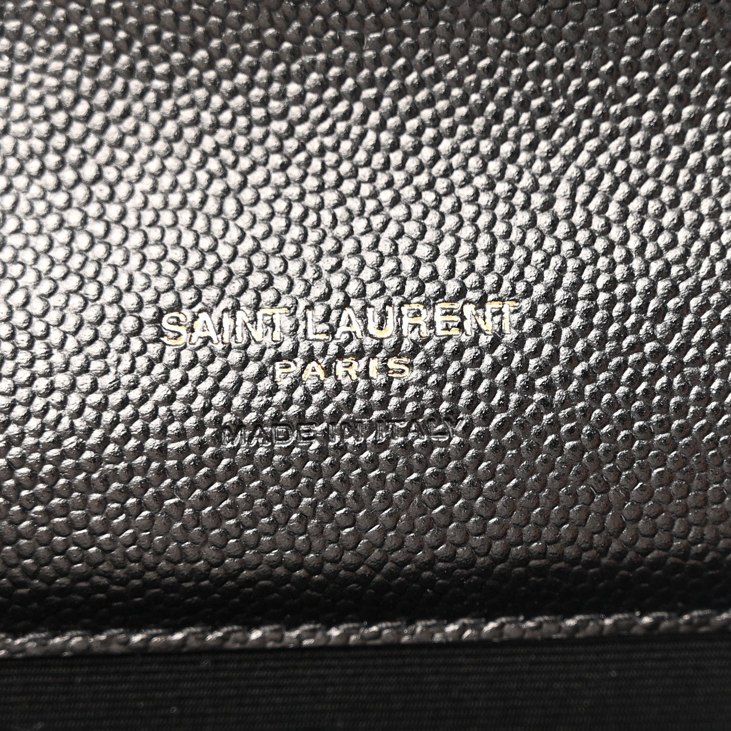 Grain De Poudre Matelasse Chevron Monogram Envelope Clutch Black