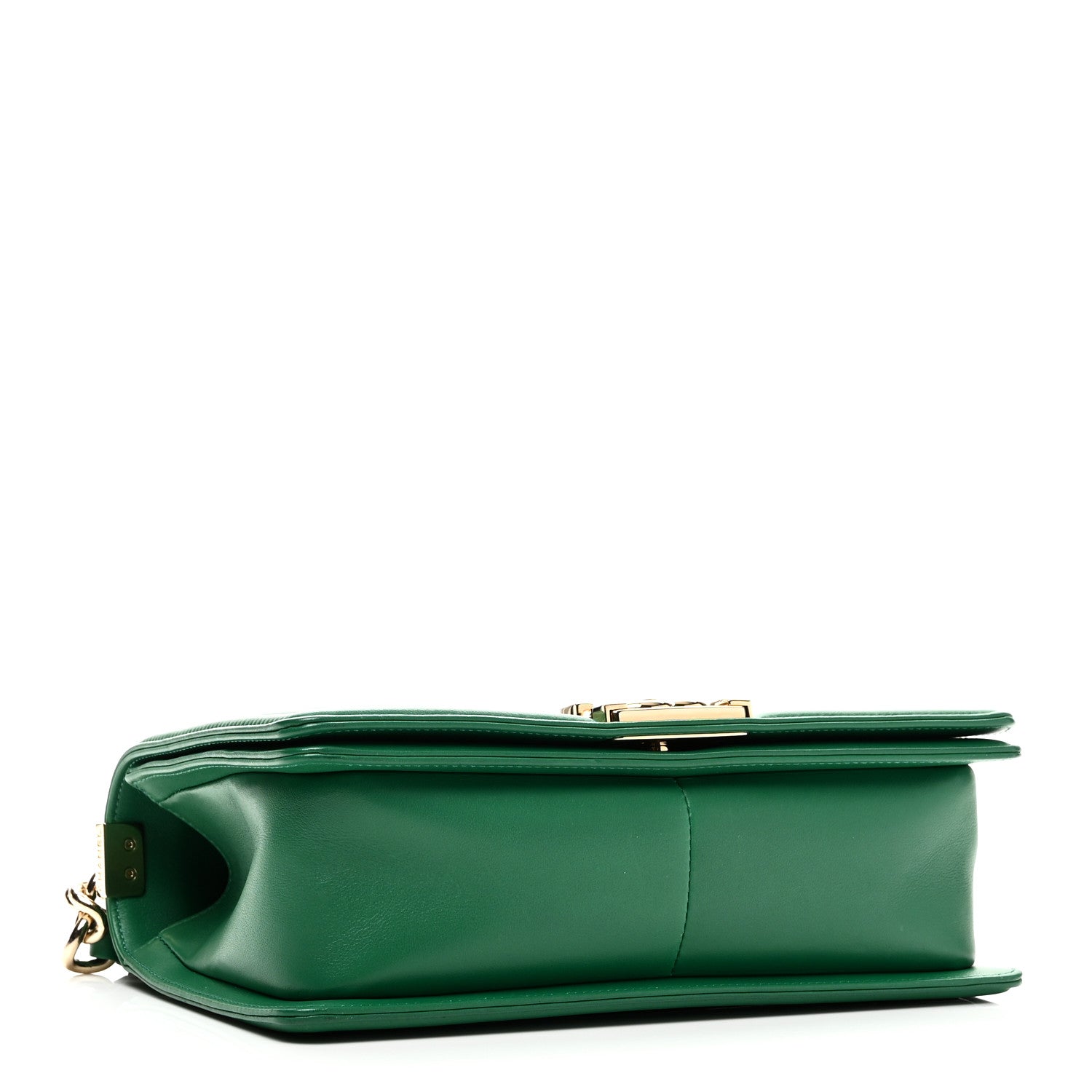 Calfskin Quilted Medium Boy Flap Green