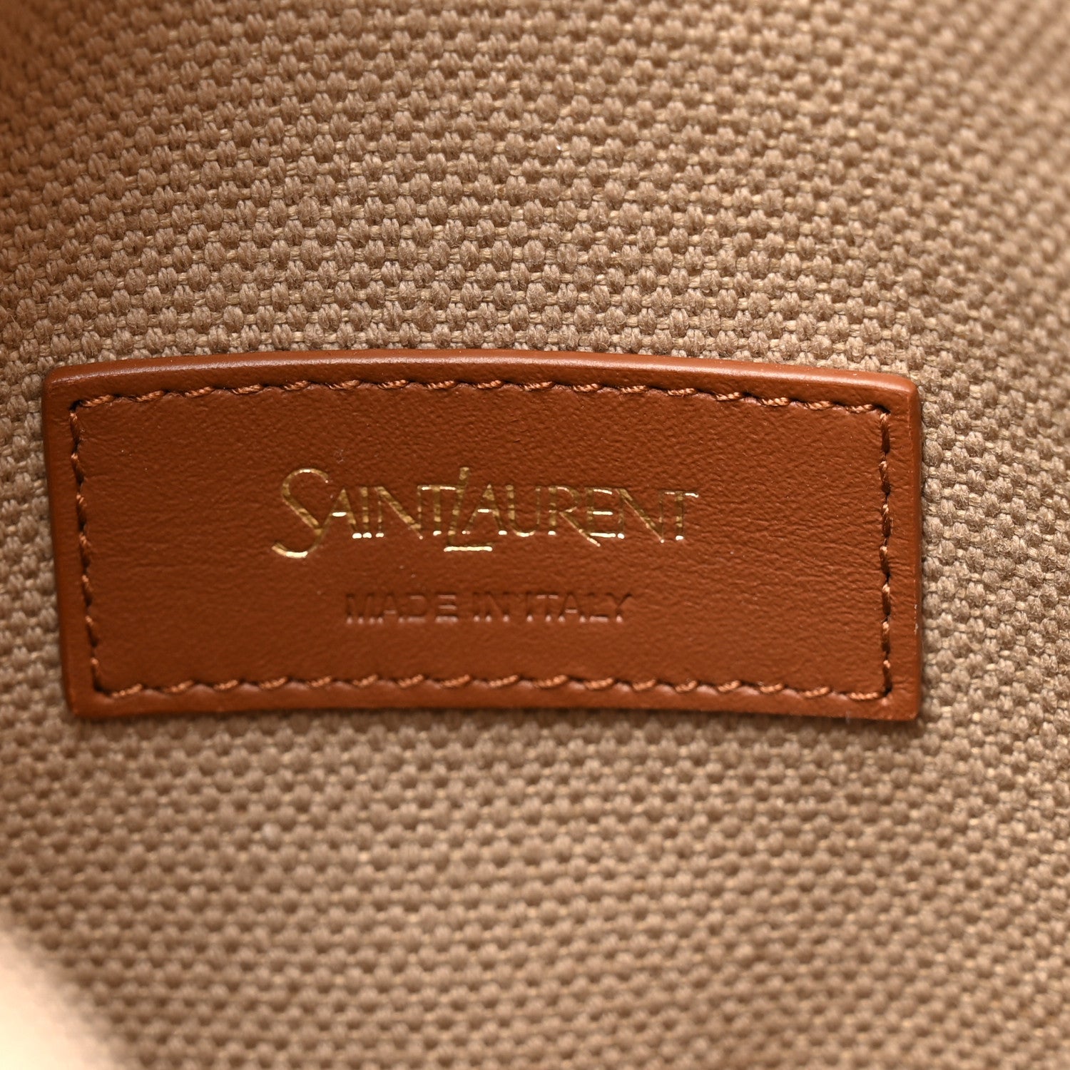 Canvas Calfskin Small Bucket Bag Desert Dust Brick