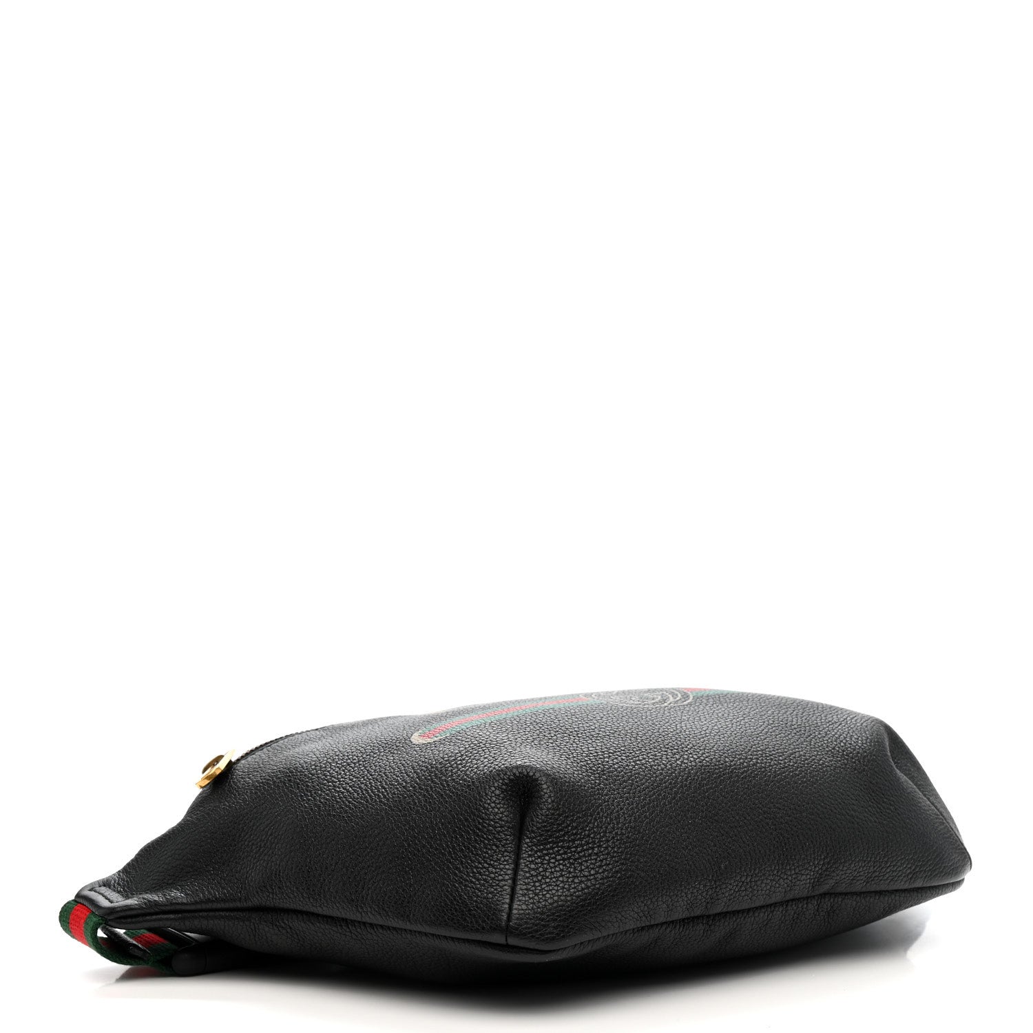 Grained Calfskin Logo Belt Bag Black
