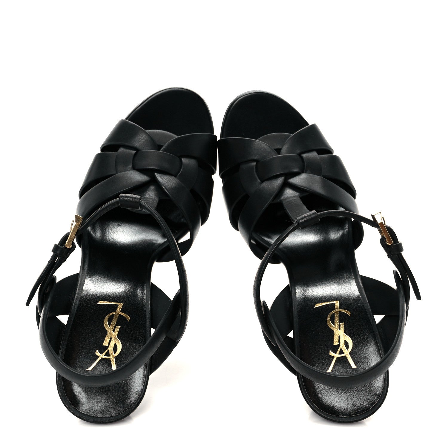 Calfskin Tribute 105 Platform Sandals 38.5 Black