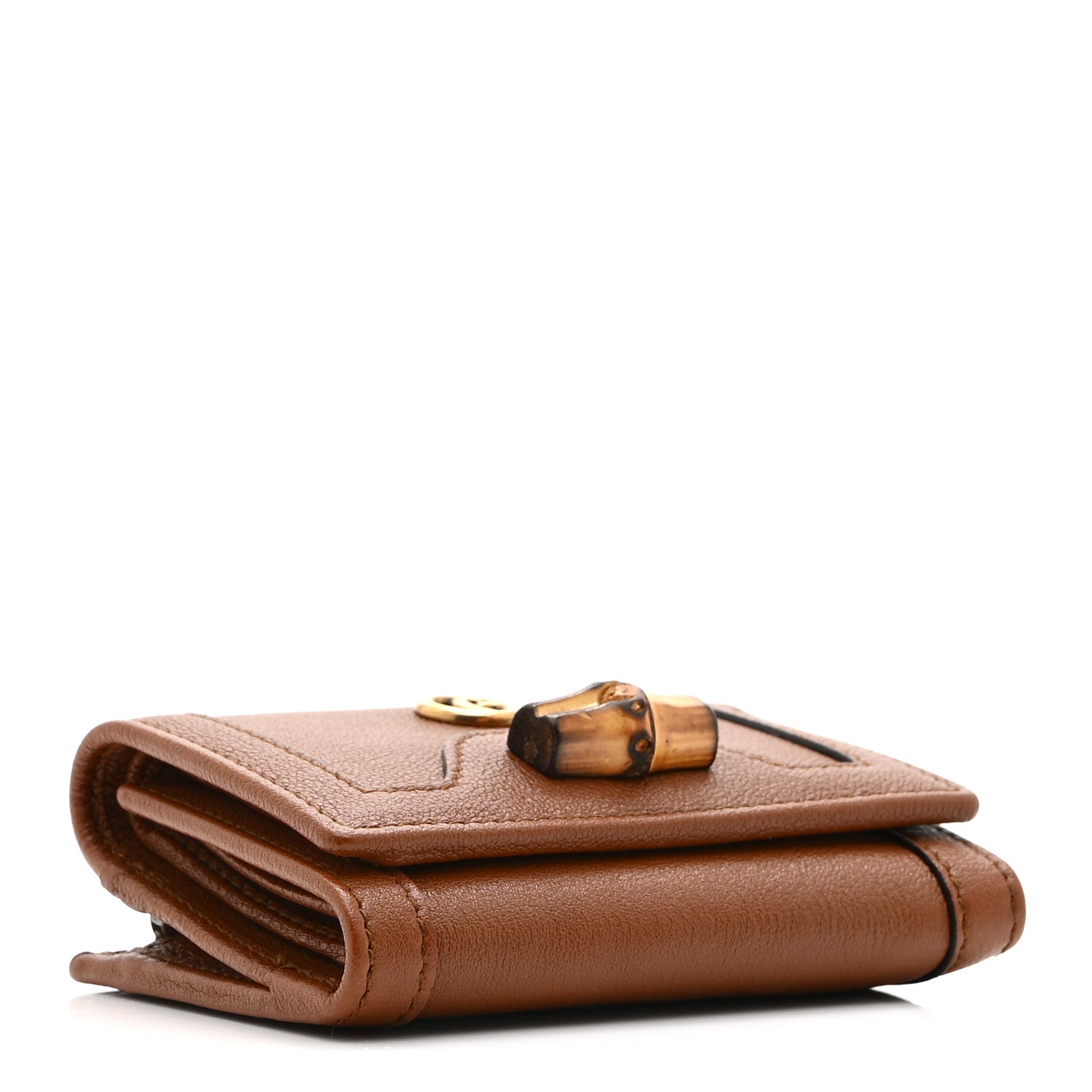 Wonka Grain Calfskin Diana Tri-Fold Wallet Cuir