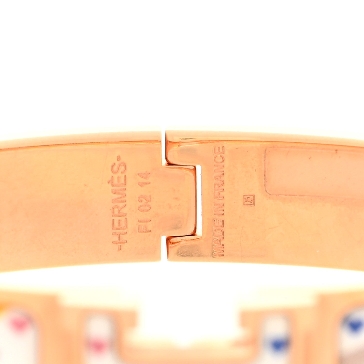 Enamel Narrow Print Brides de Gala Love Clic Clac H Bracelet PM Confettis