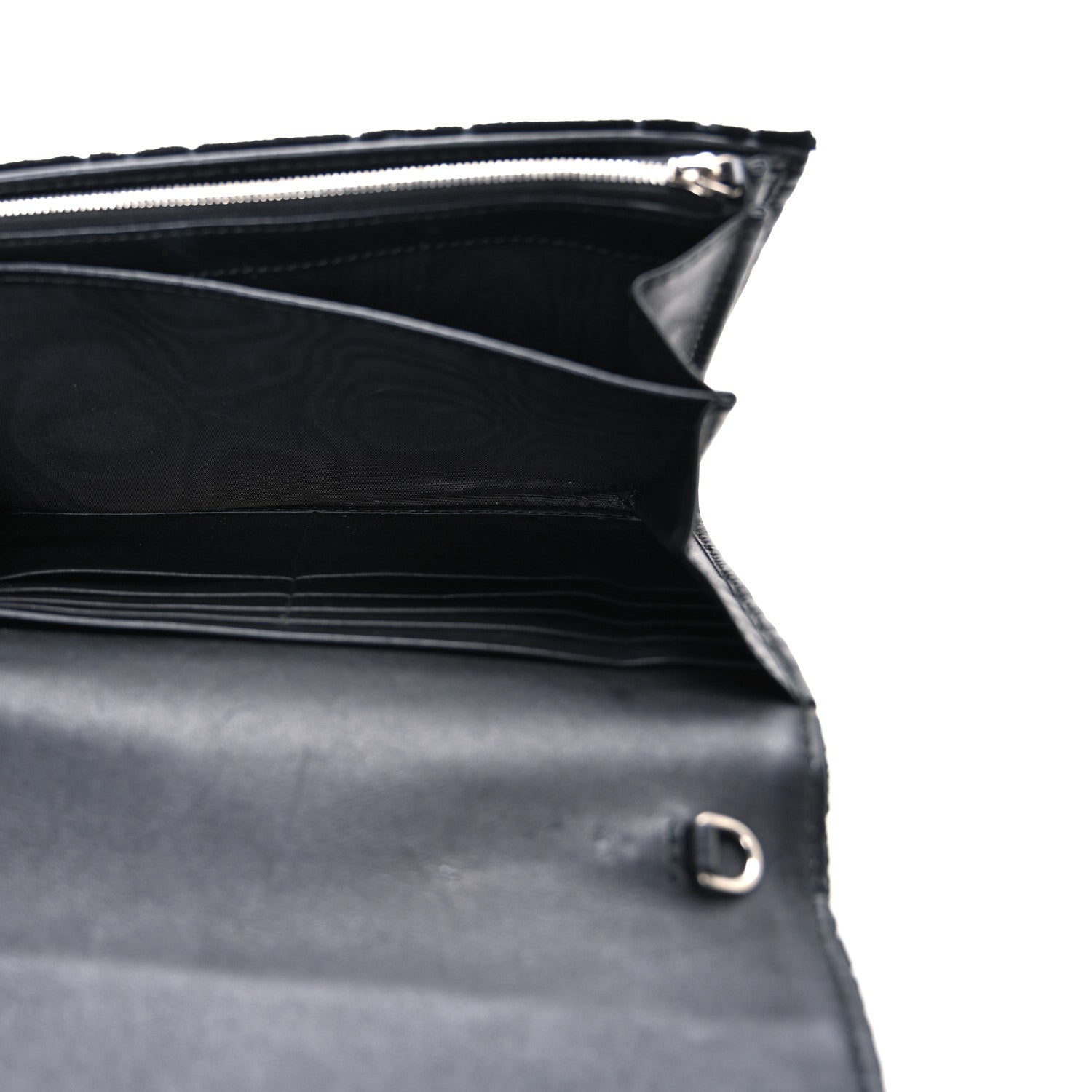 Velvet GG Monogram Mini Dionysus Chain Wallet Black