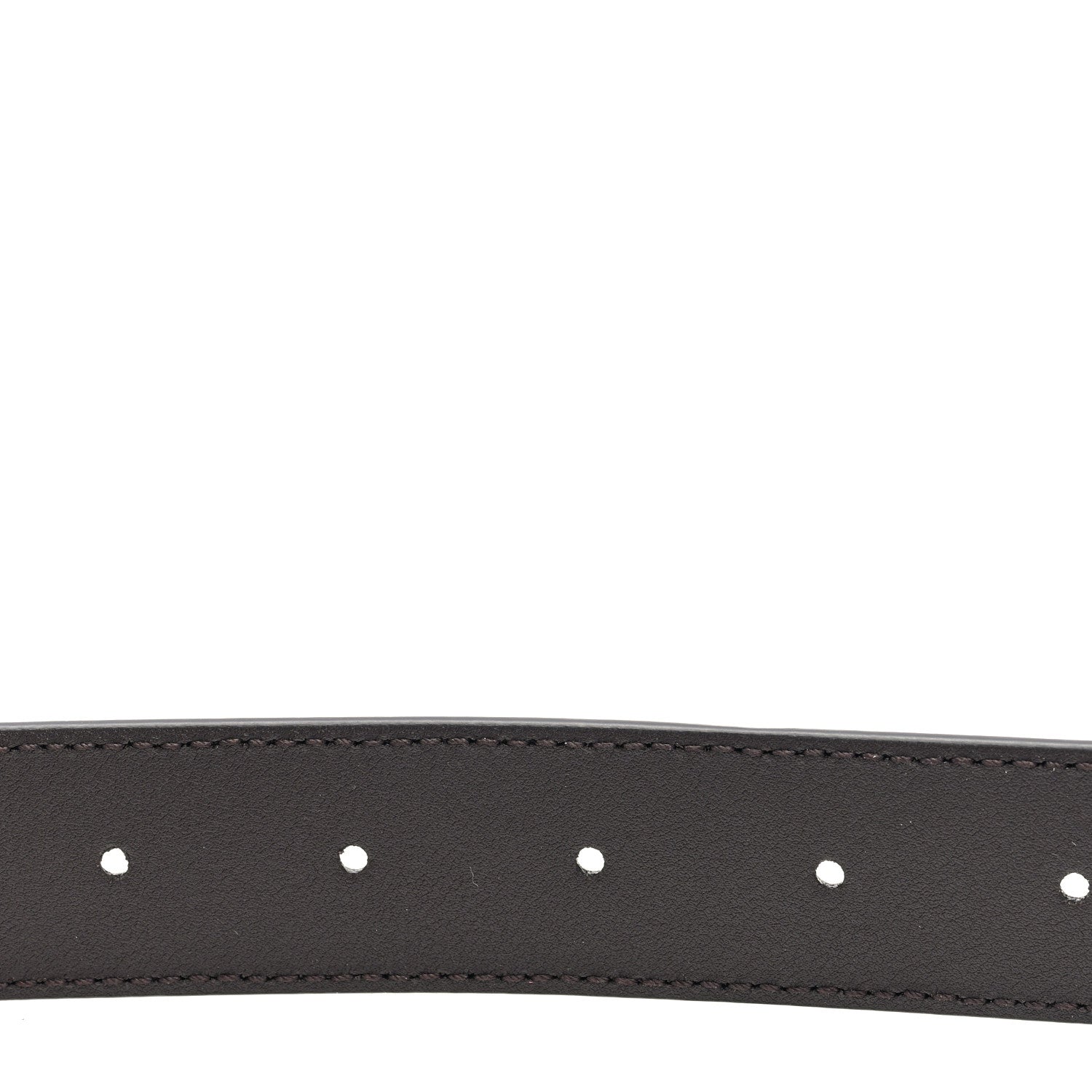 Plutone Calfskin Plaque GG 30mm Belt 90 36 Cocoa