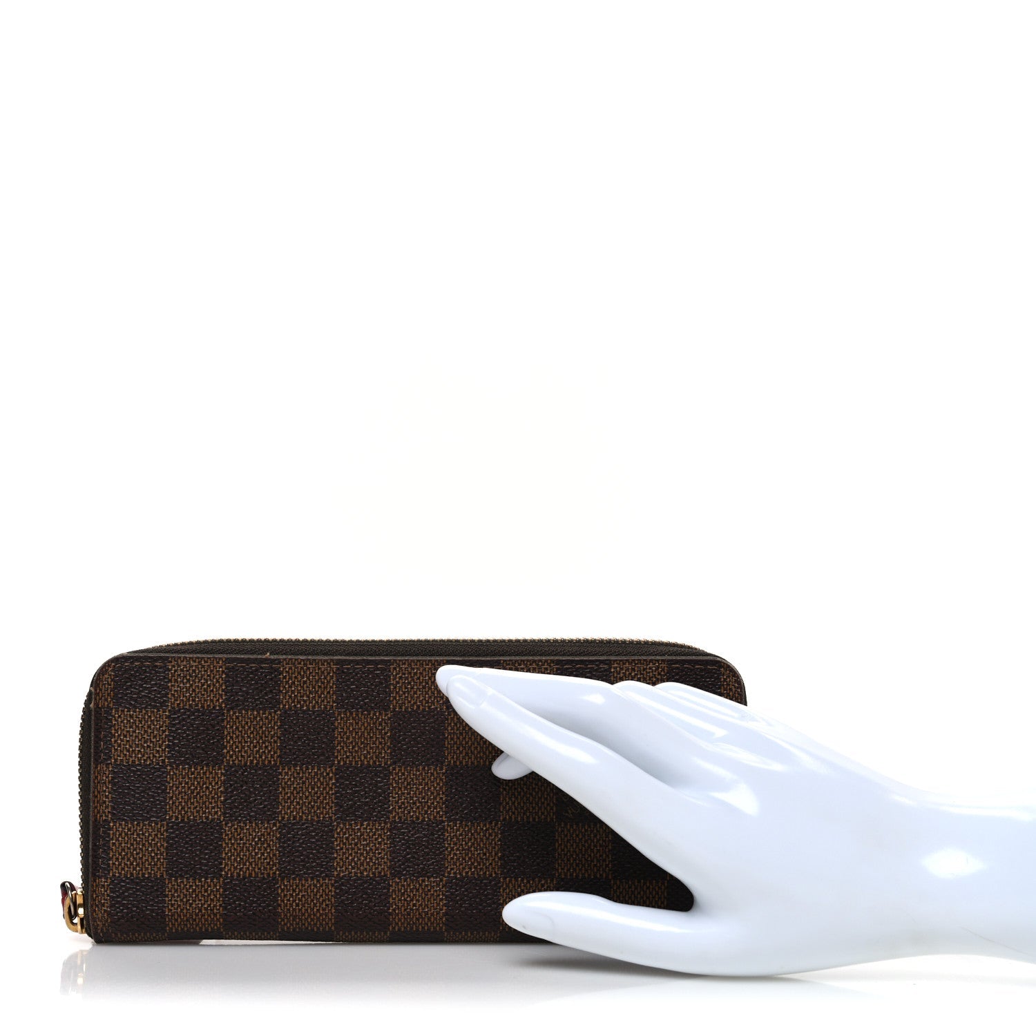 Damier Ebene Clemence Wallet Cherry