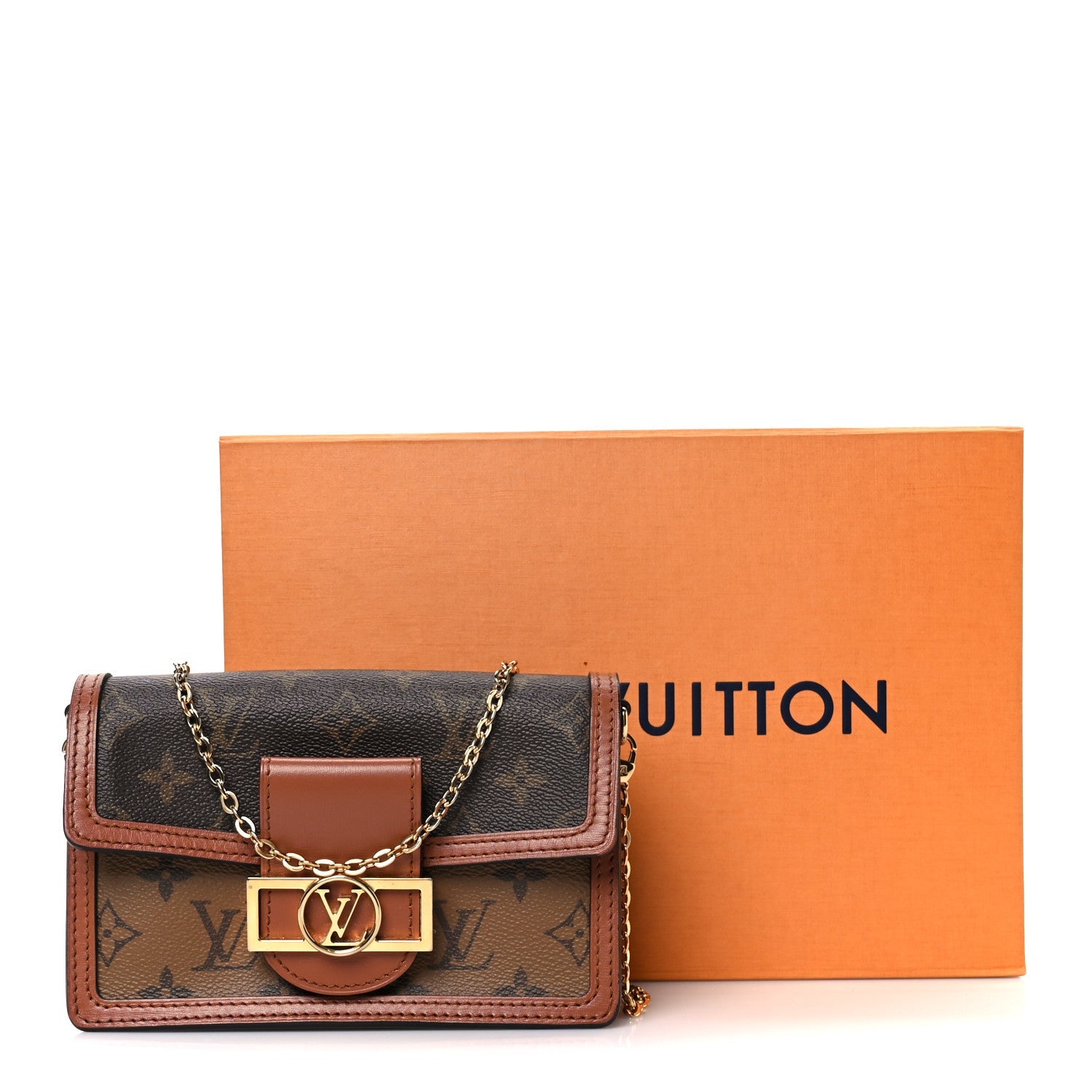 Reverse Monogram Dauphine Chain Wallet