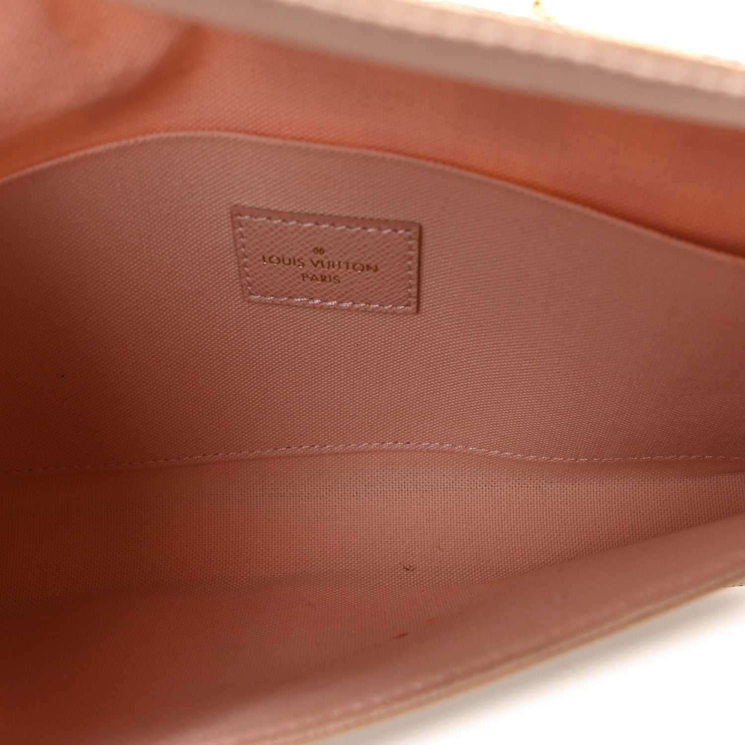Damier Azur Pochette Felicie Chain Wallet Rose Ballerine