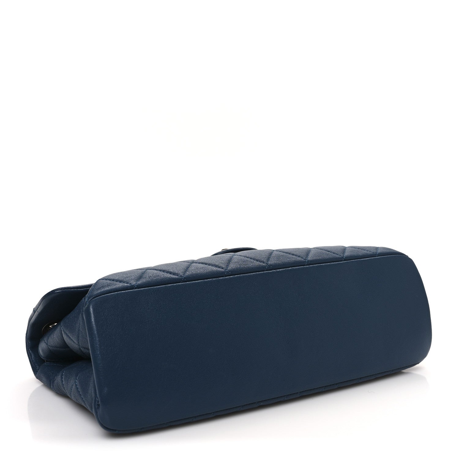 Goatskin Quilted Medium Flap Blue