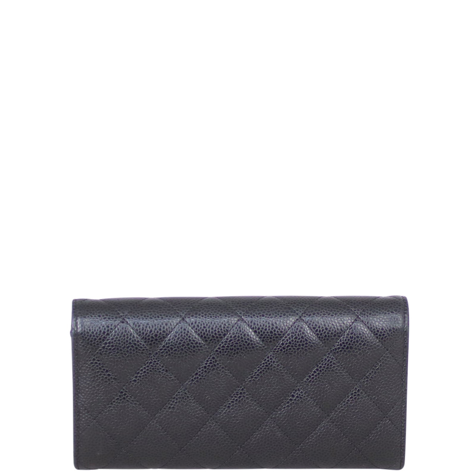 Chanel Classic Flap Long Wallet | Black Gold Hardware