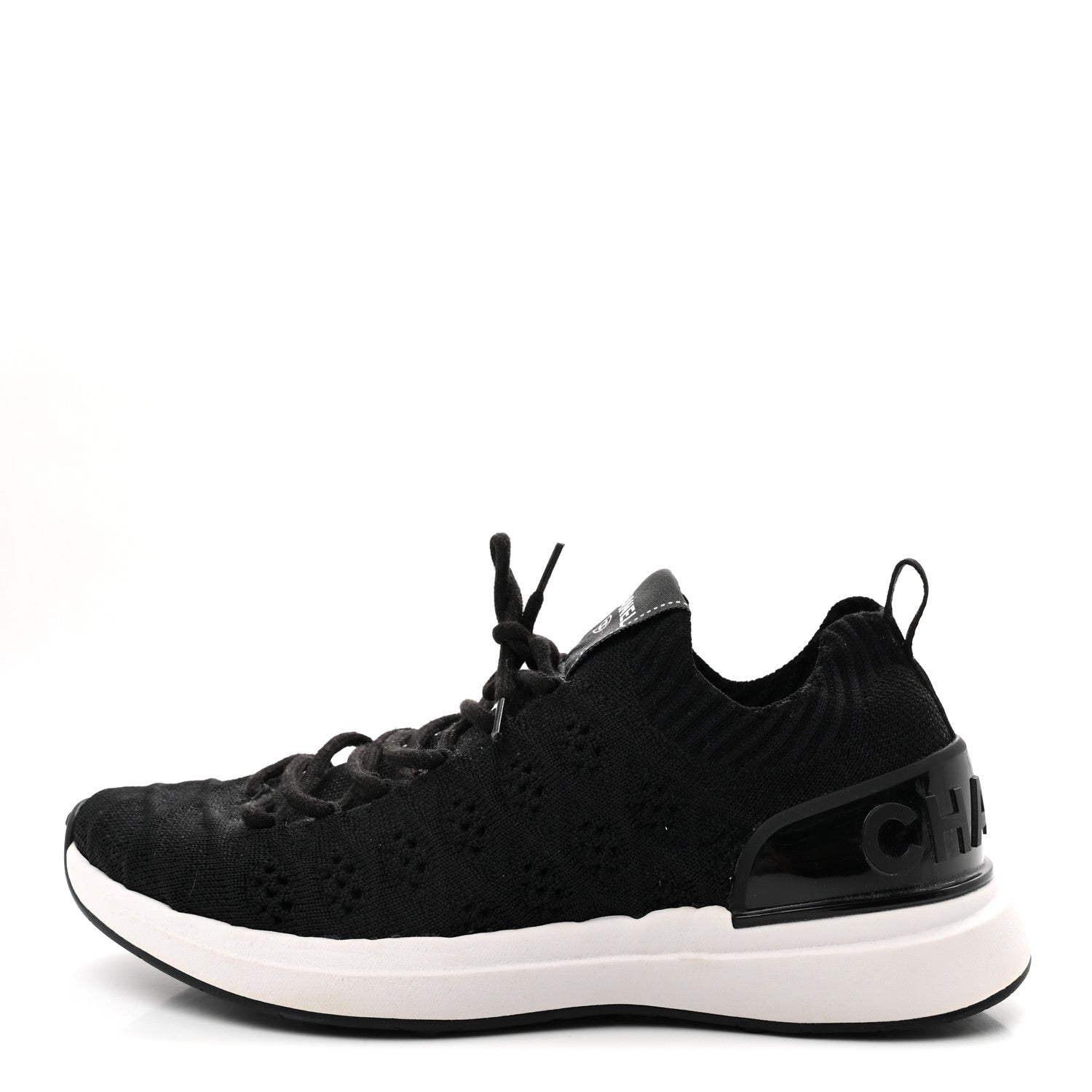 Fabric Logo Sneakers 37.5 Black