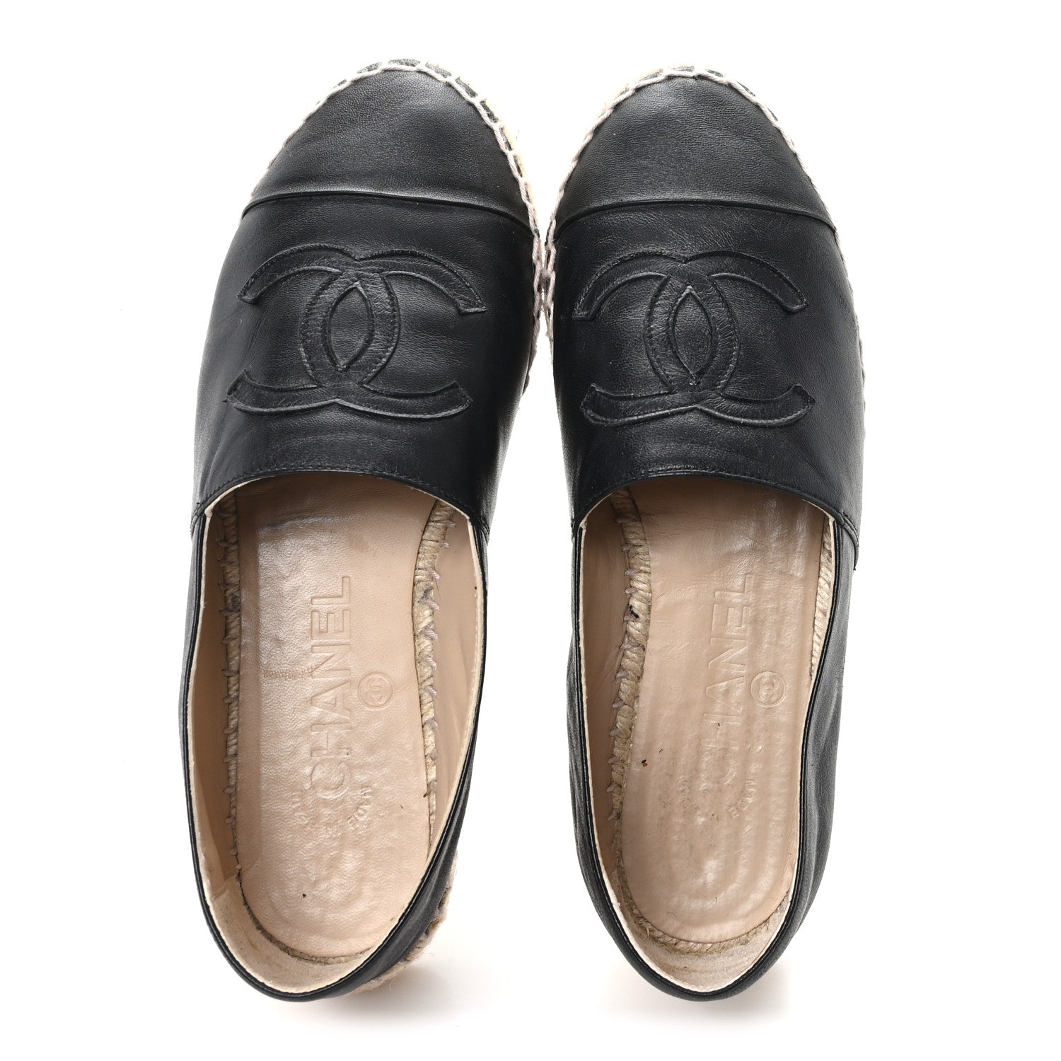 Lambskin CC Espadrilles 36 Black