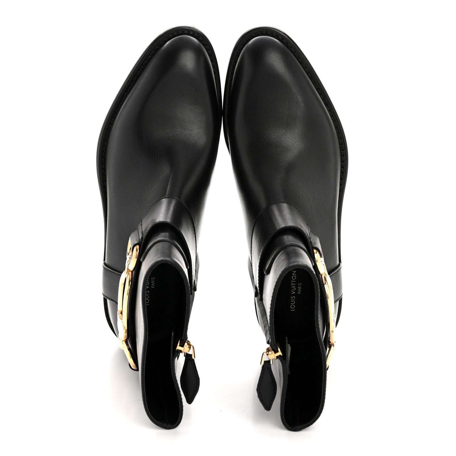 Calfskin Westside Flat Ankle Boots 37 Black