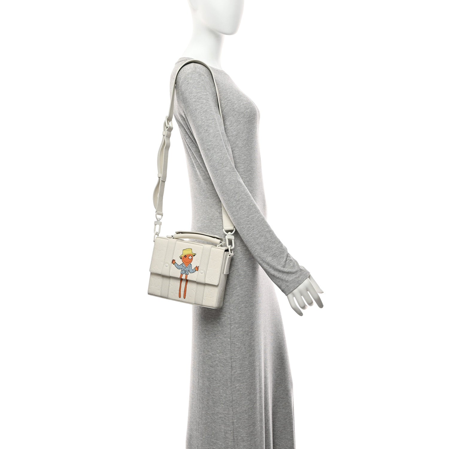 Taurillon Monogram LV Friends Soft Trunk Messenger White