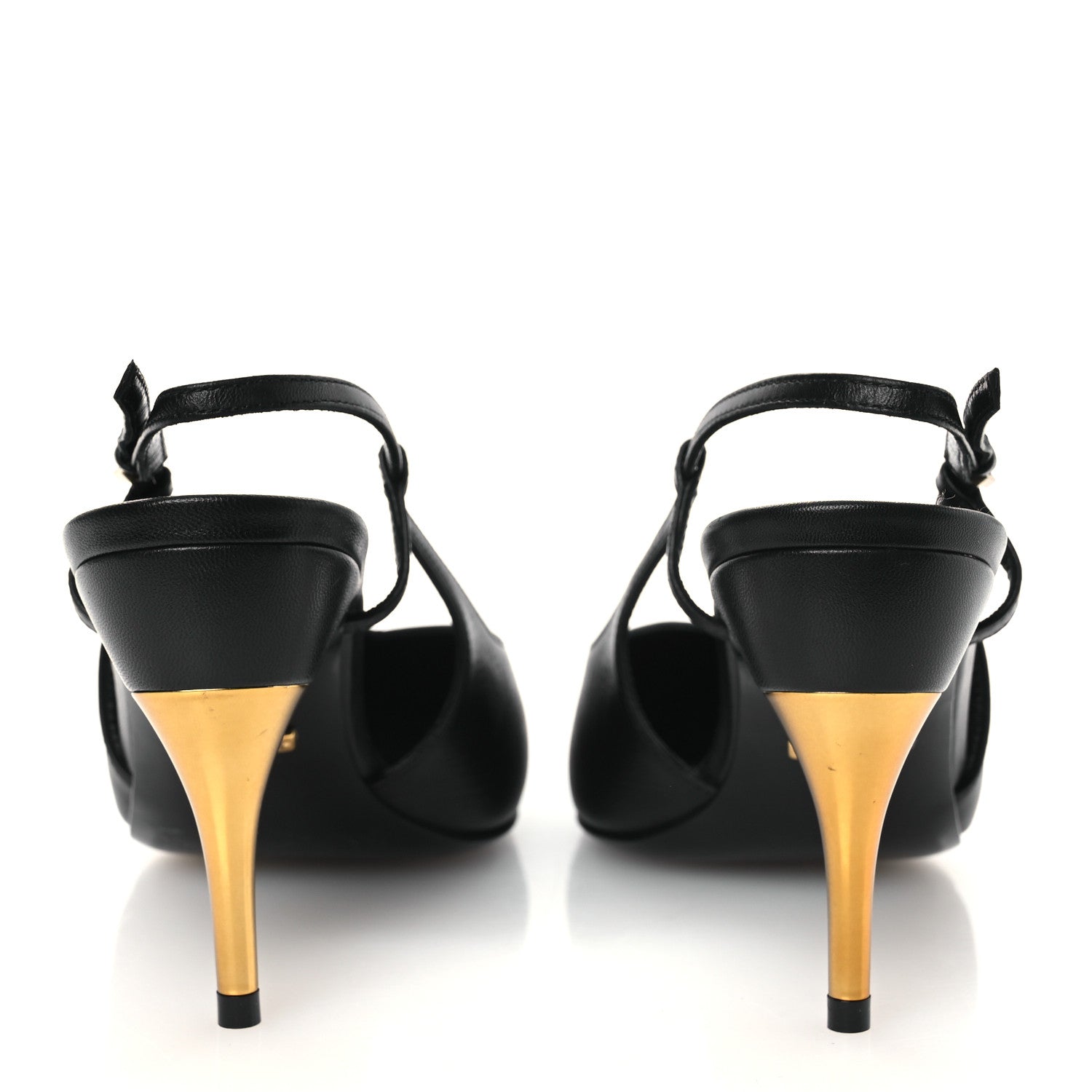 Calfskin Slingback Pumps 36.5 Black