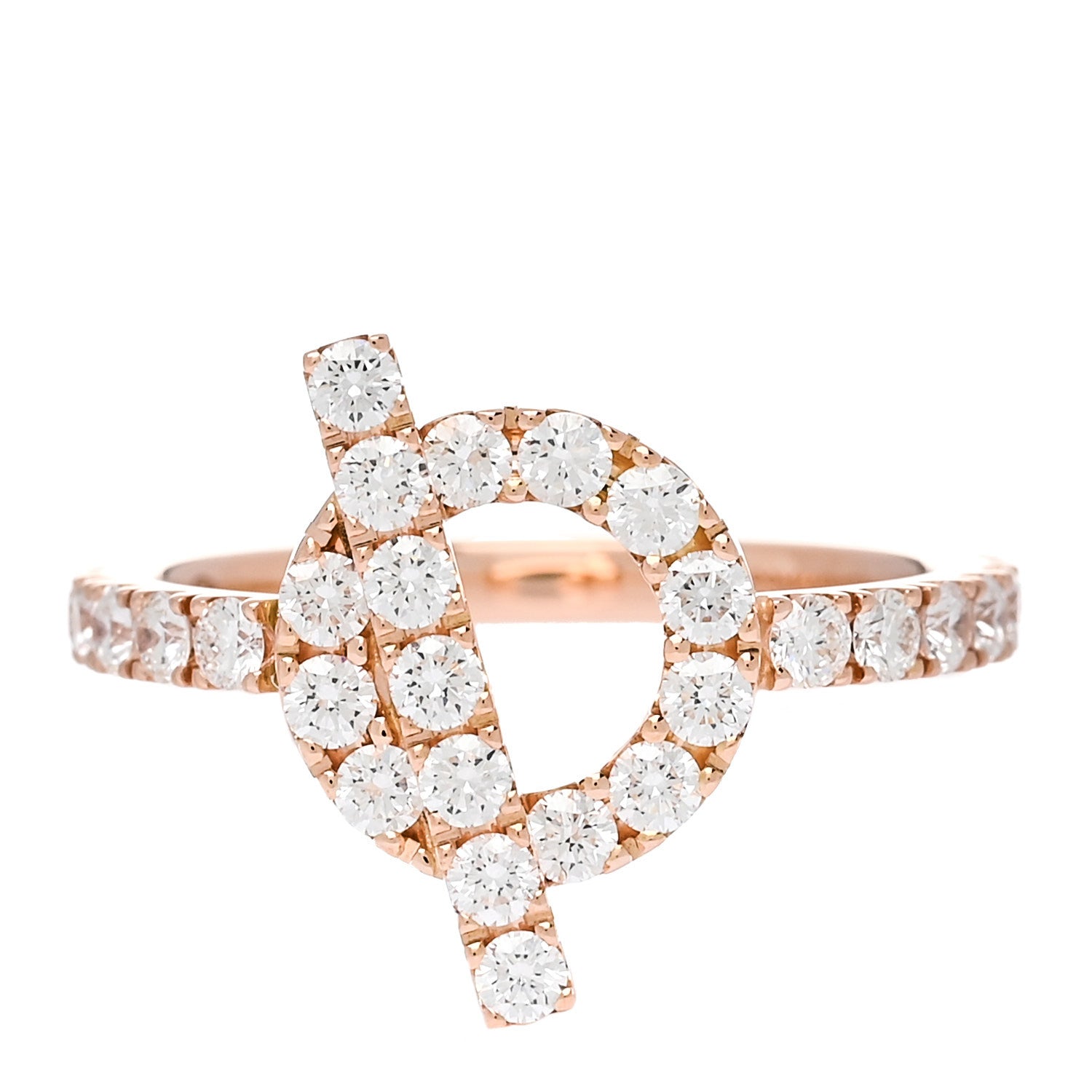 18K Rose Gold Diamond Finesse Ring 52 6