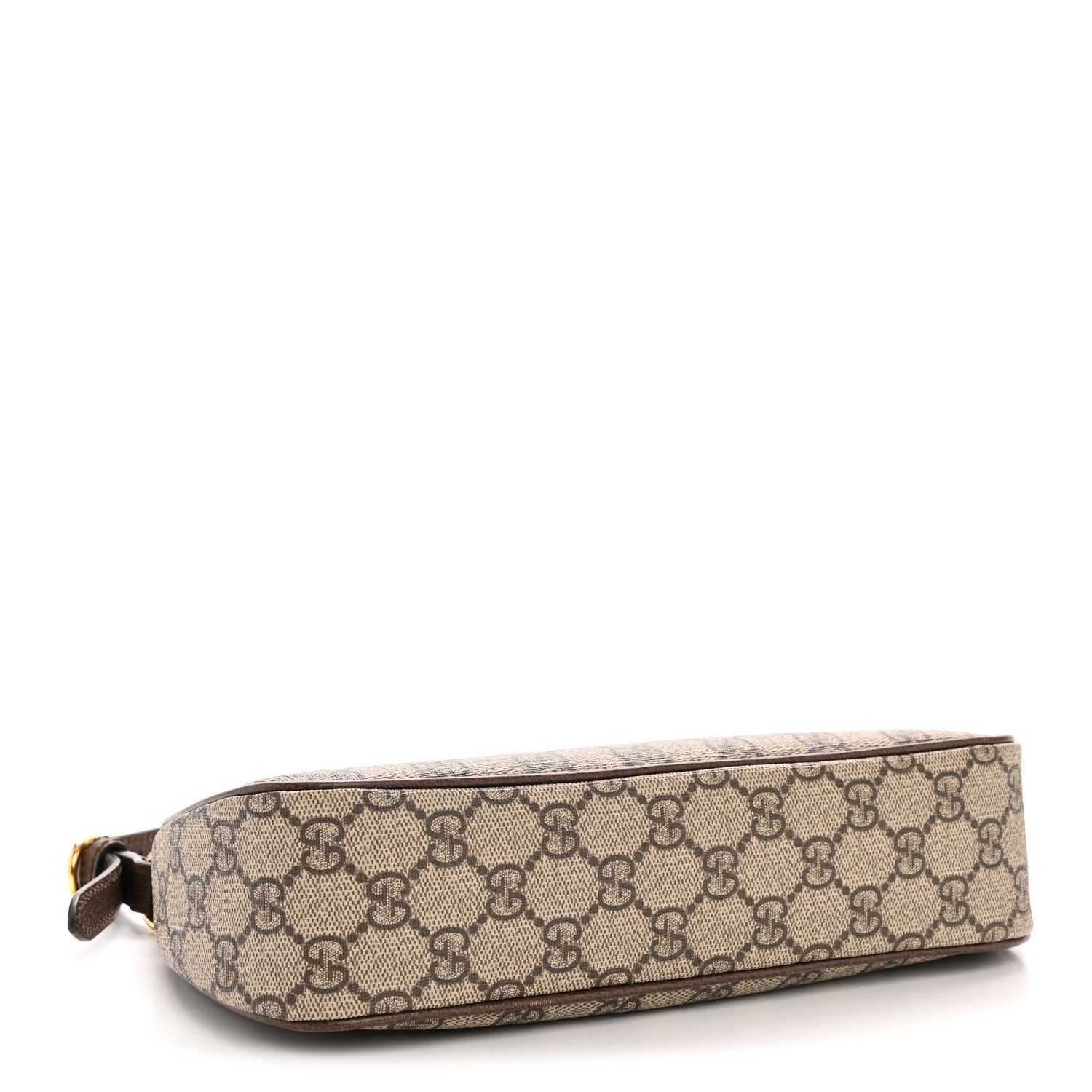 GG Supreme Monogram Textured Dollar Calfskin Small Ophidia Hobo Beige Ebony New Acero