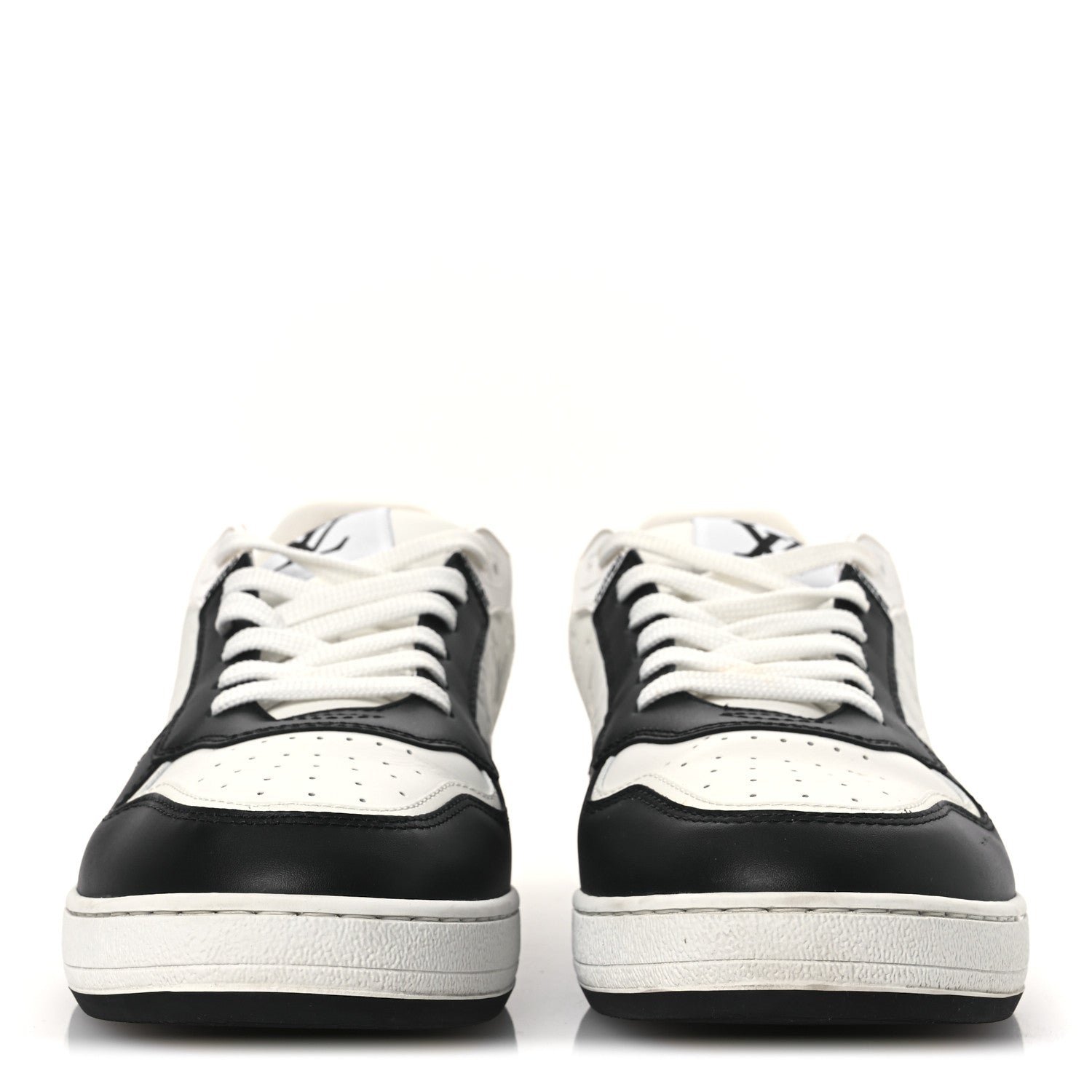 Calfskin Monogram LV Stadium Sneaker 38 White Black