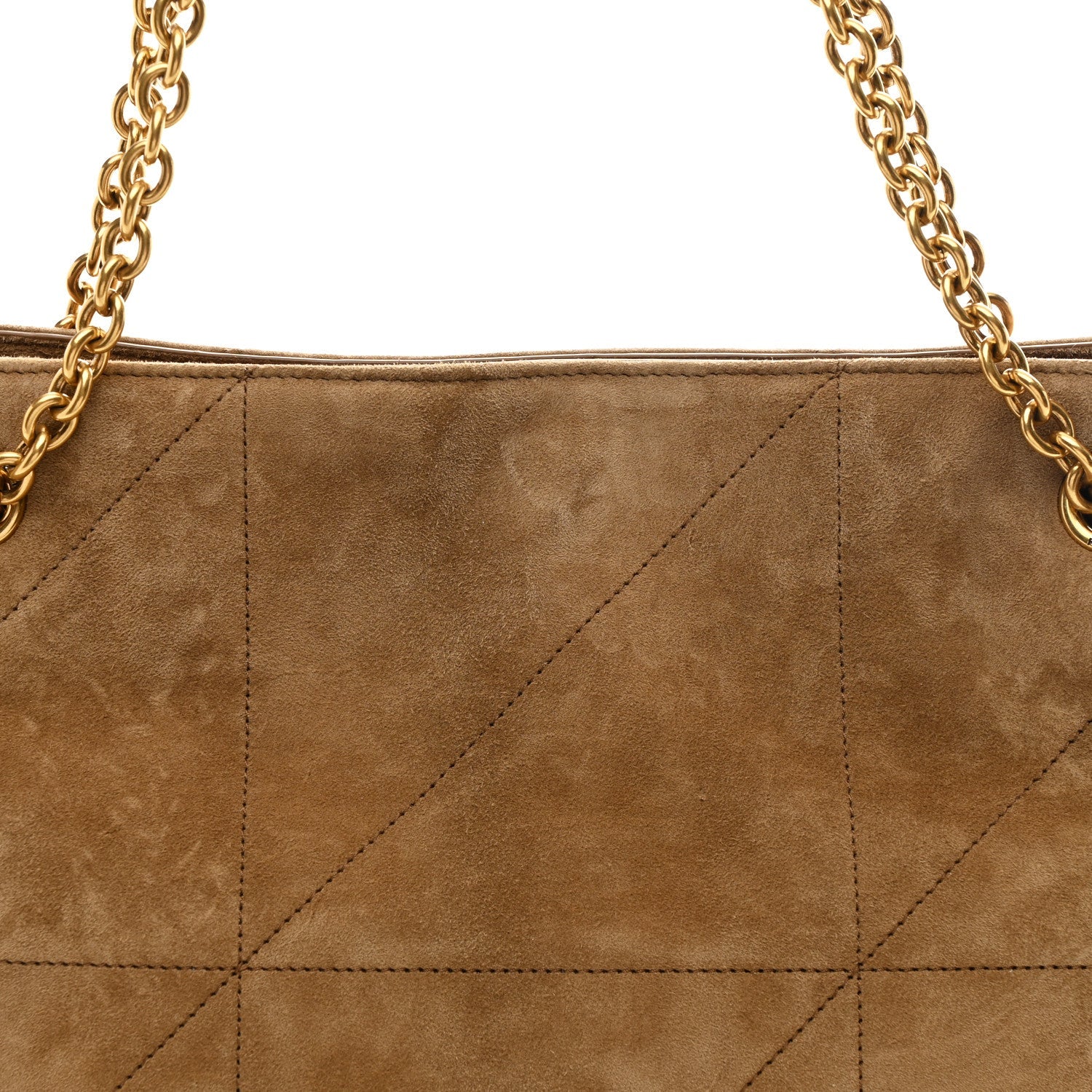 Suede Jamie Medium Shopping Tote Golden Leaf