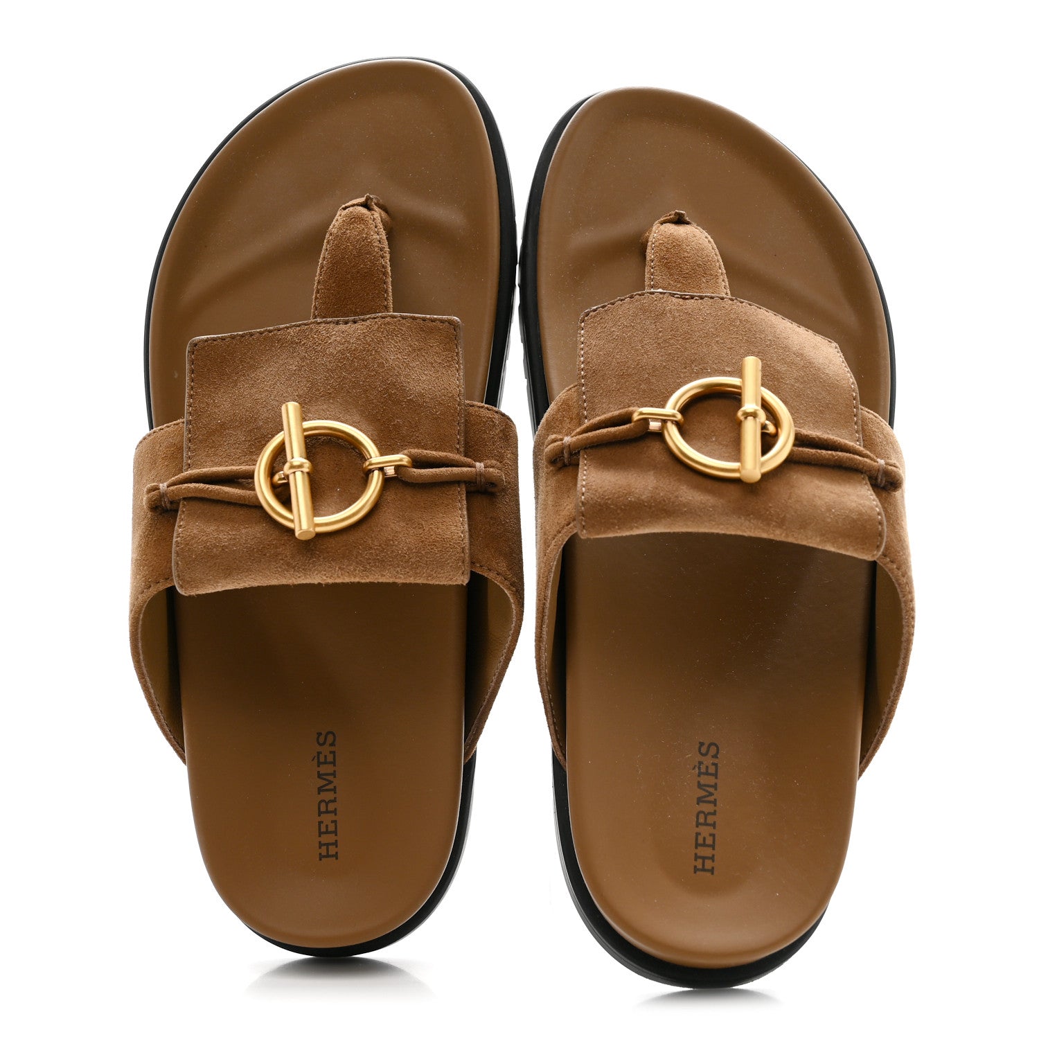 Suede Goatskin Womens Joyce Sandals 37 Brun Fume