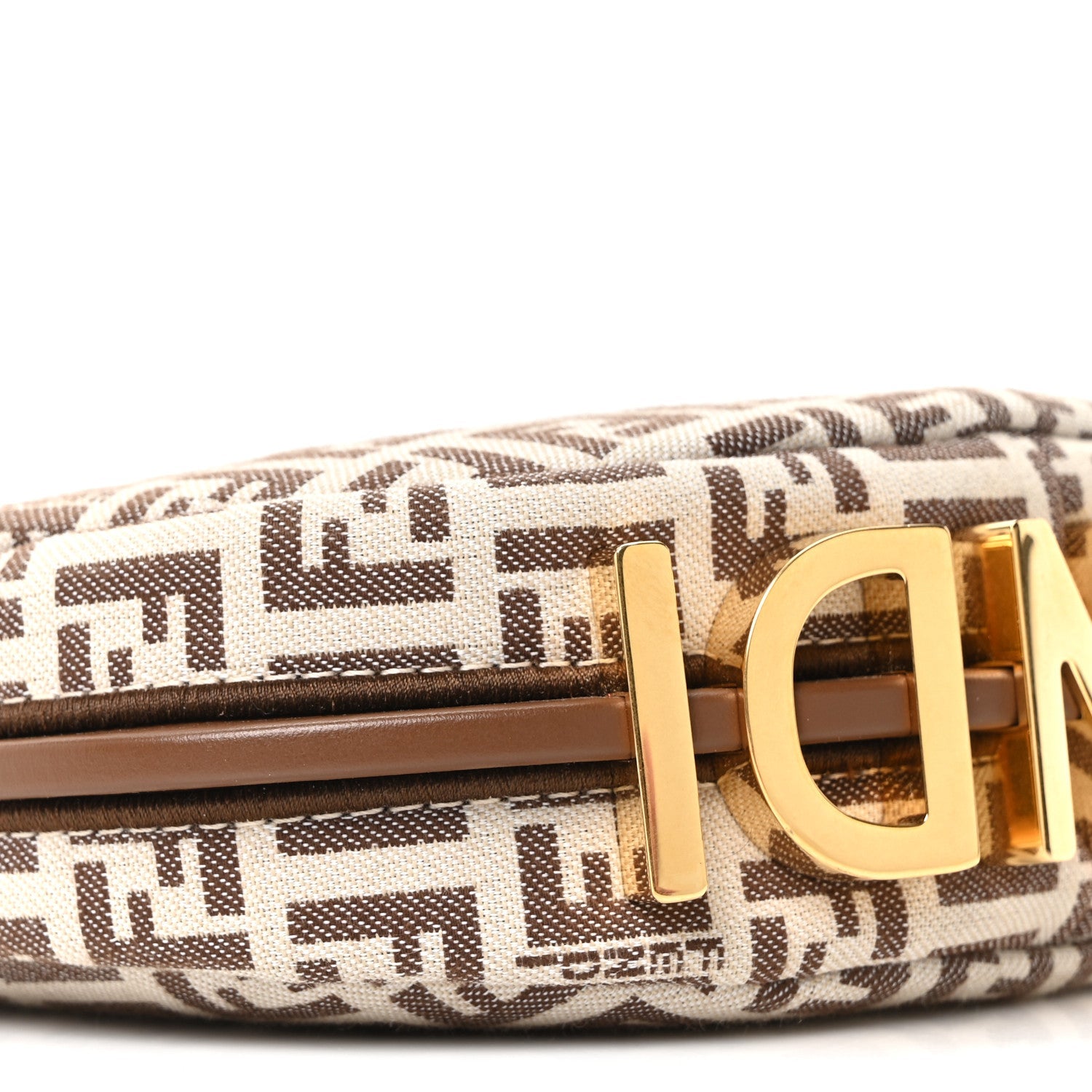 Fabric Jacquard FF 1974 Nano Fendigraphy Hobo Charm Beige