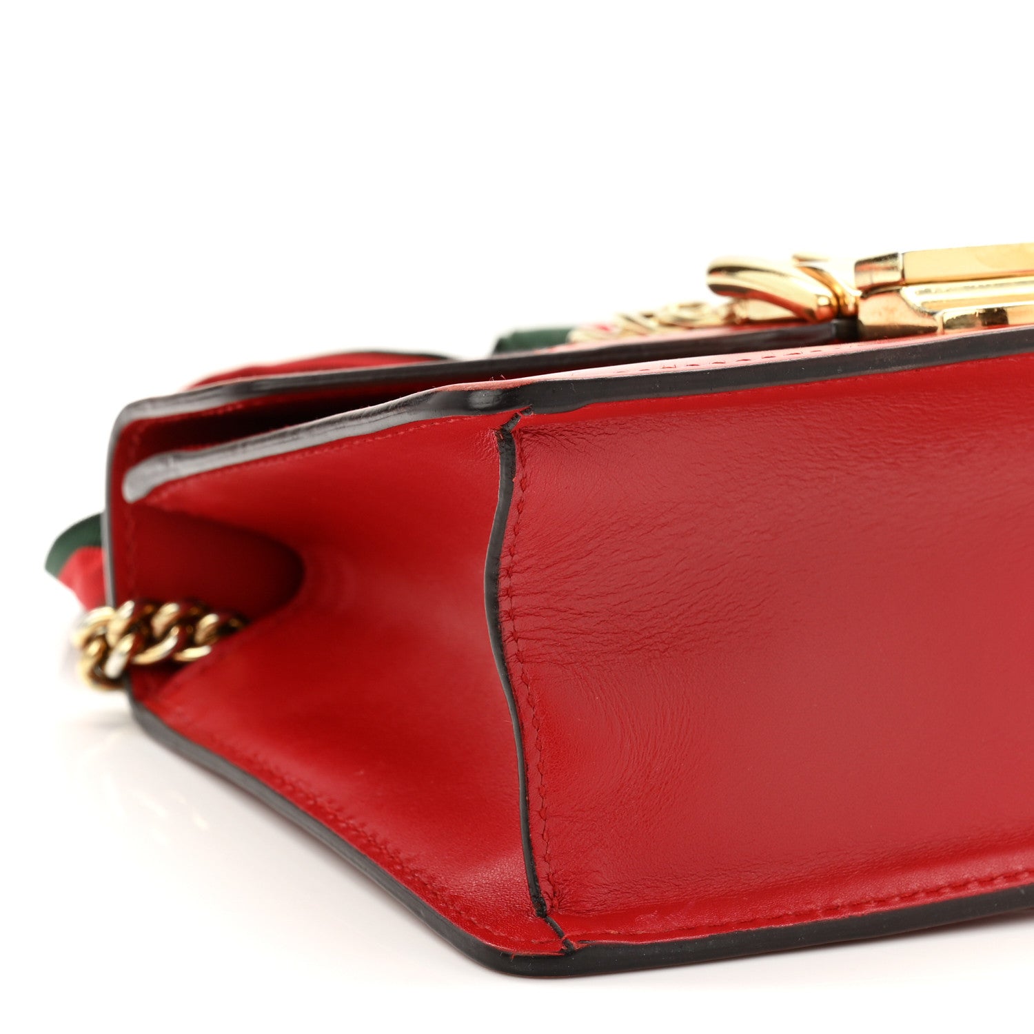 Calfskin Mini Sylvie Chain Shoulder Bag Hibiscus Red