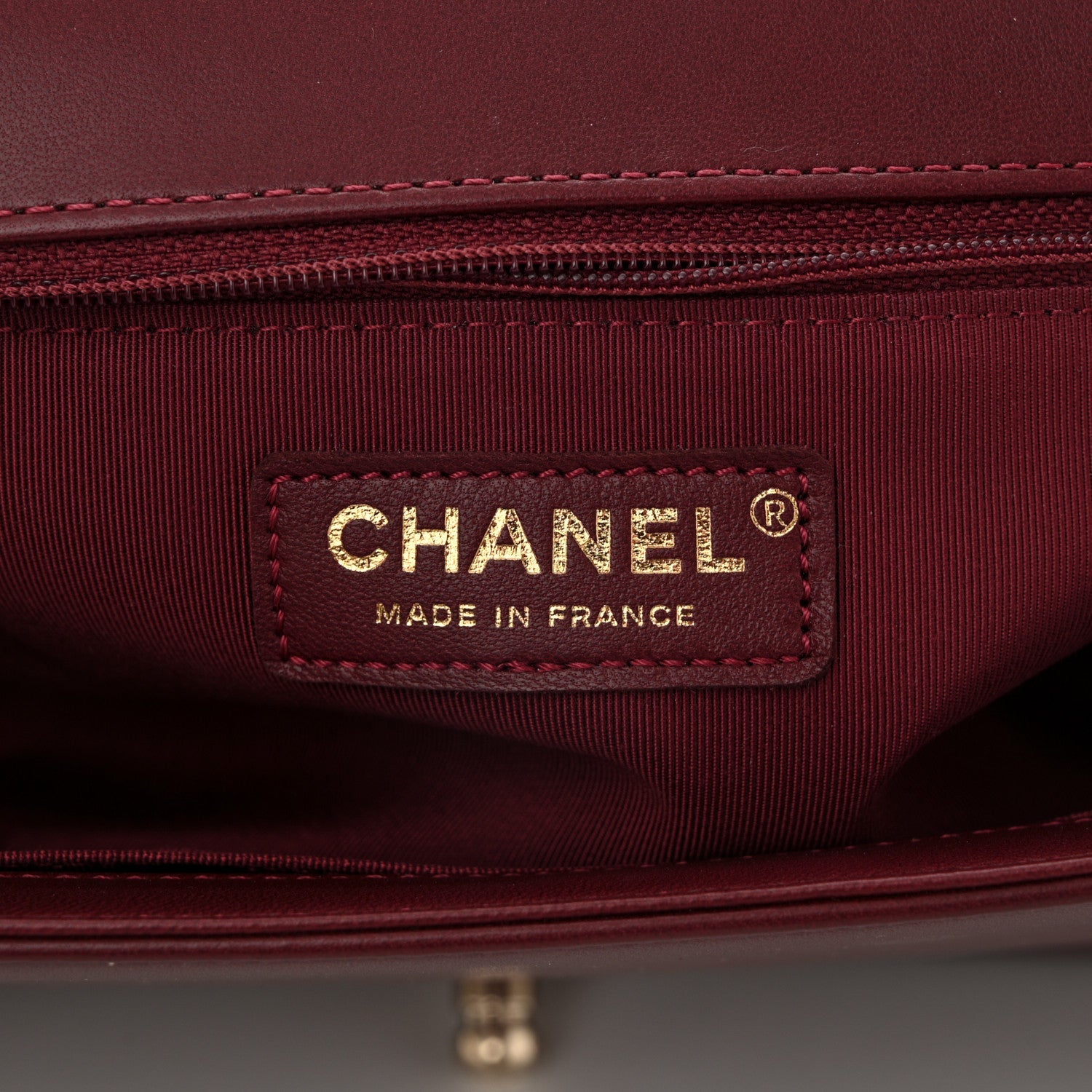 Lambskin Quilted New Medium Boy Flap Dark Red
