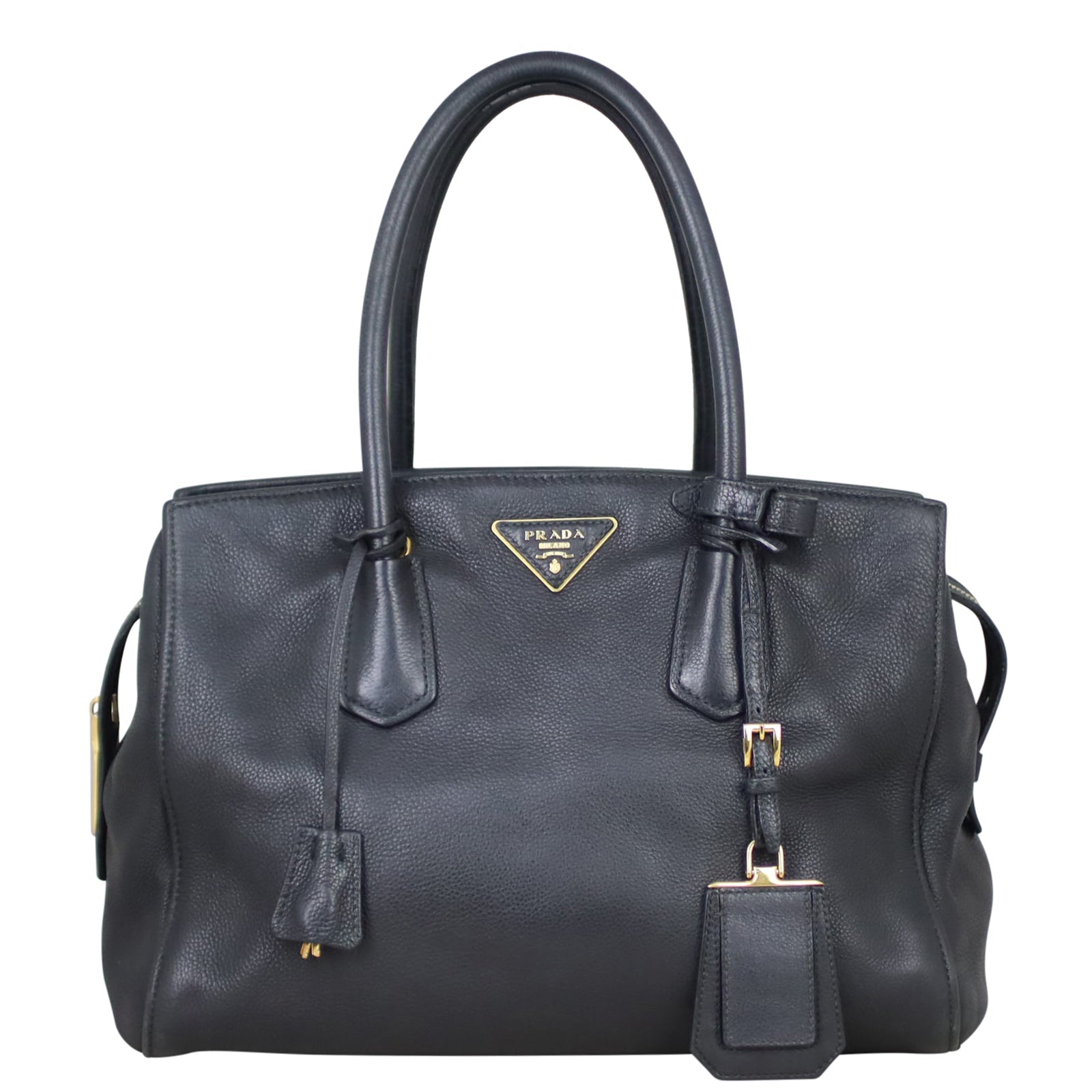 Prada Vitello Grain Top Handle Tote