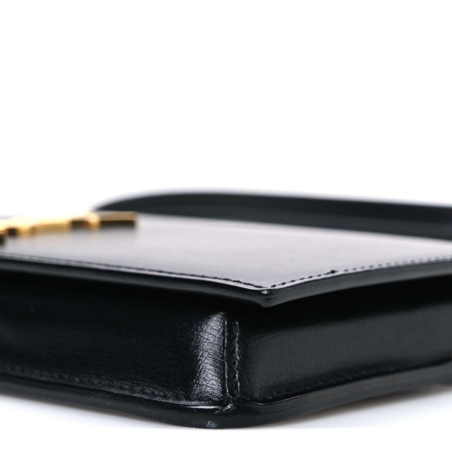 Smooth Calfskin Monogram Phone Holder Crossbody Black