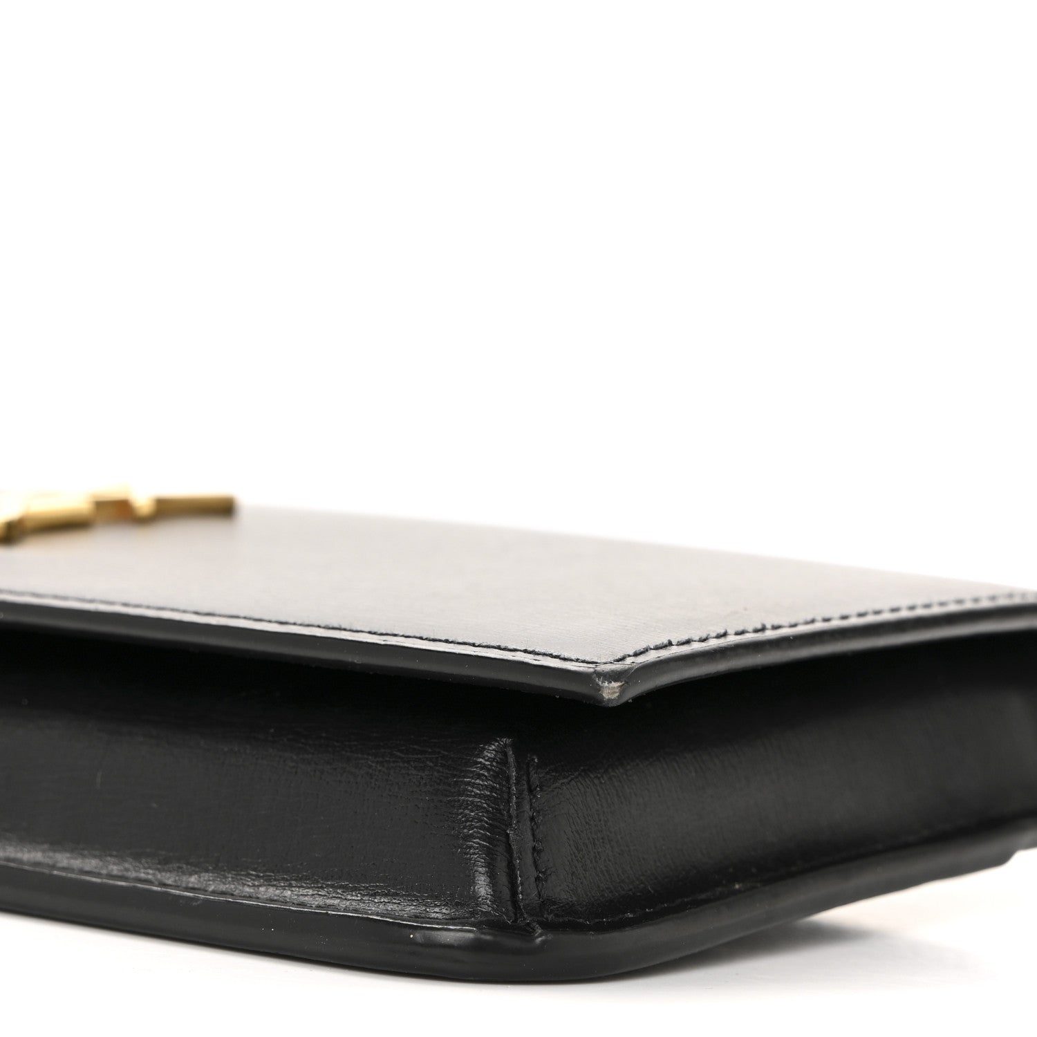 Smooth Calfskin Monogram Phone Holder Crossbody Black