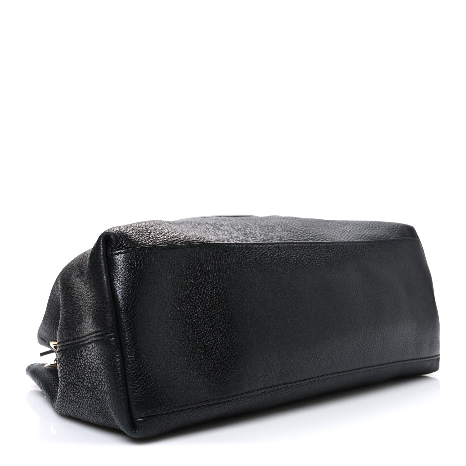 Pebbled Calfskin Medium Soho Chain Shoulder Bag Black