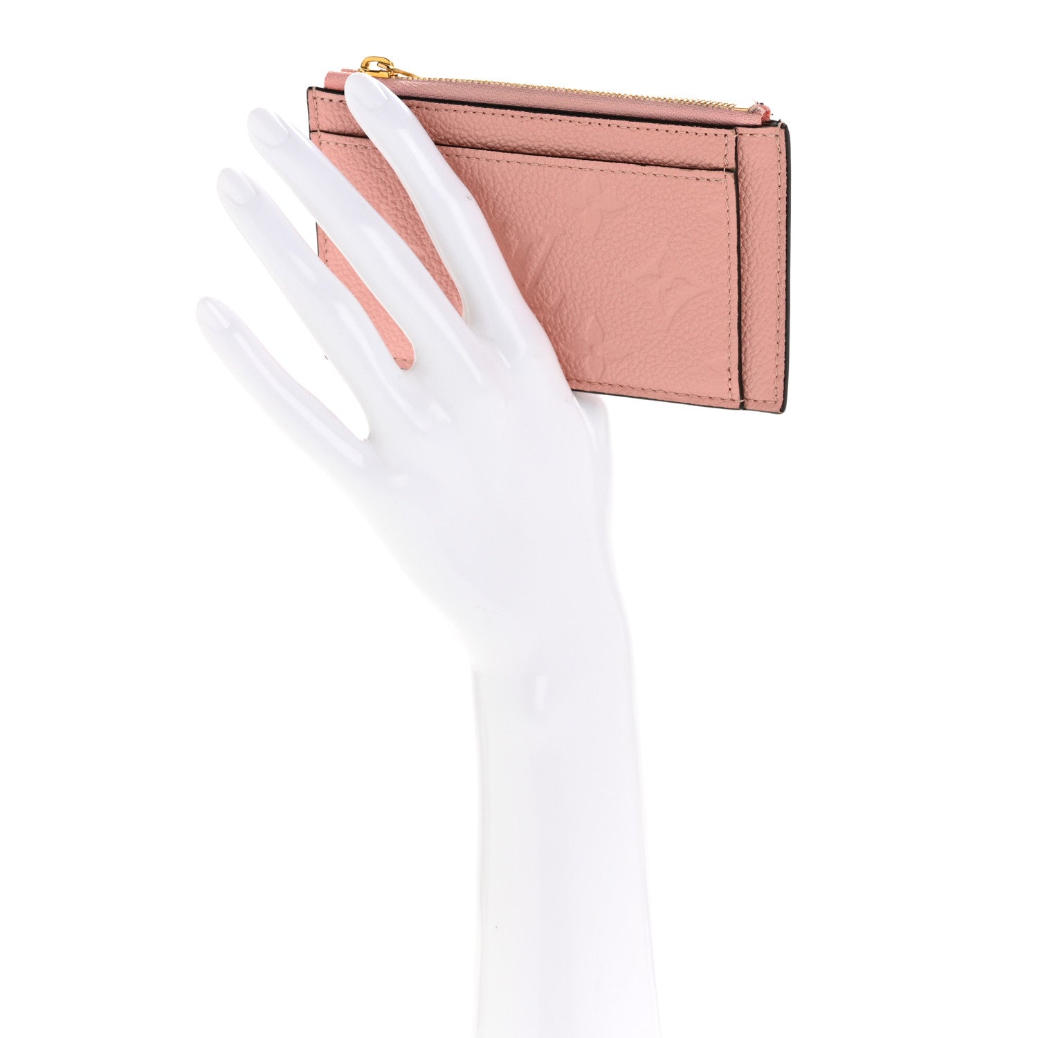 Empreinte Zipper Card Holder Rose Poudre