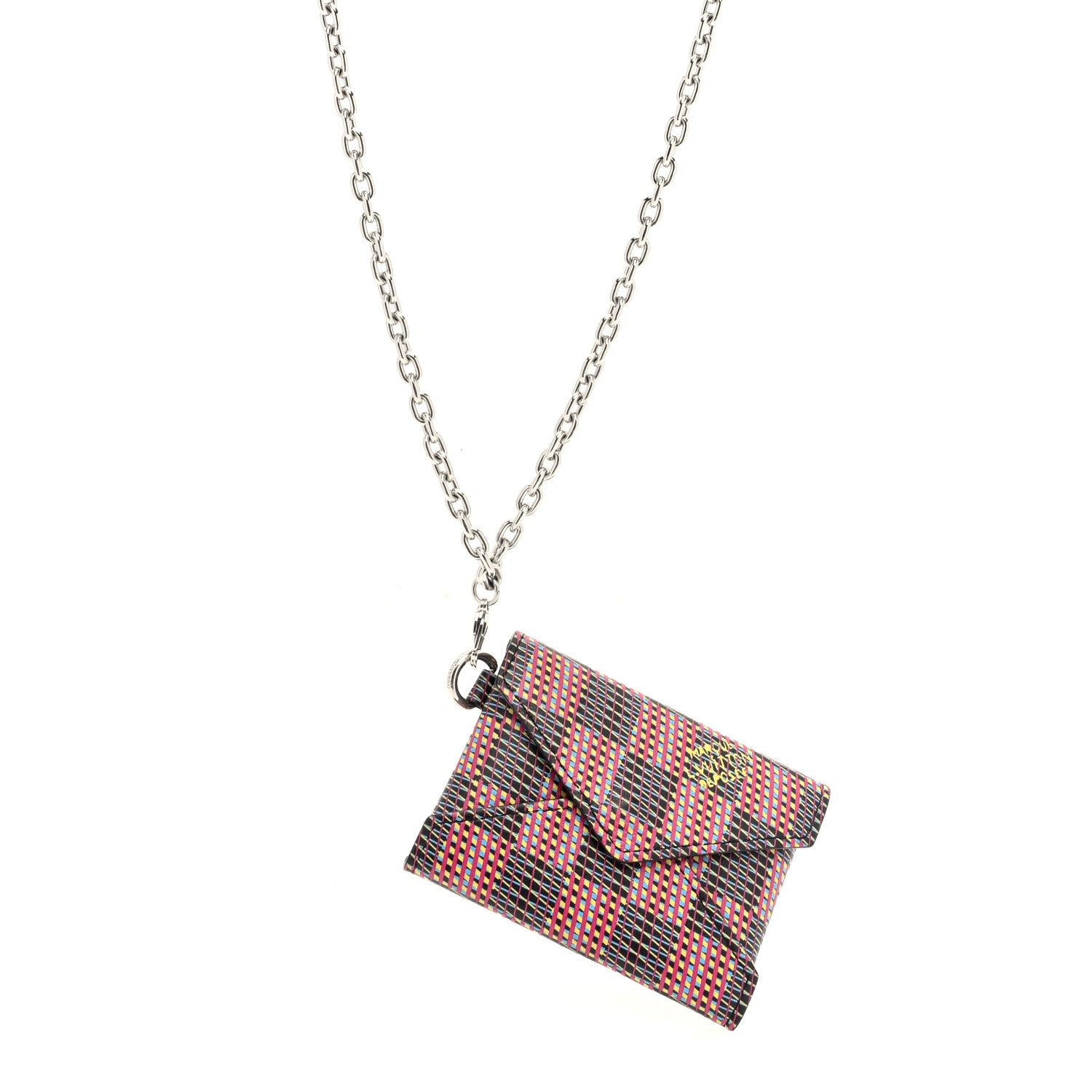 Damier LV Pop Kirigami Necklace Rose