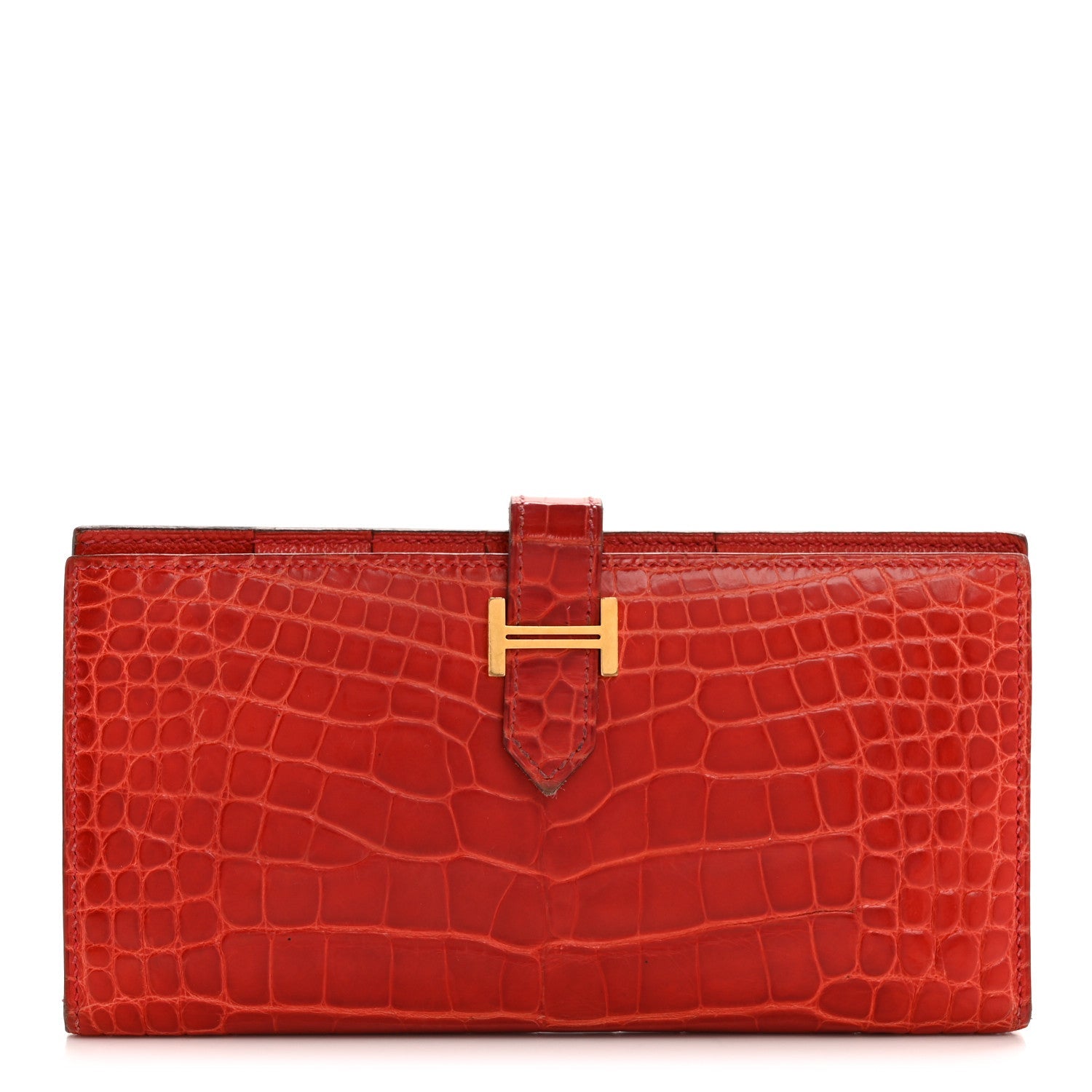 Shiny Alligator Bearn Wallet Geranium