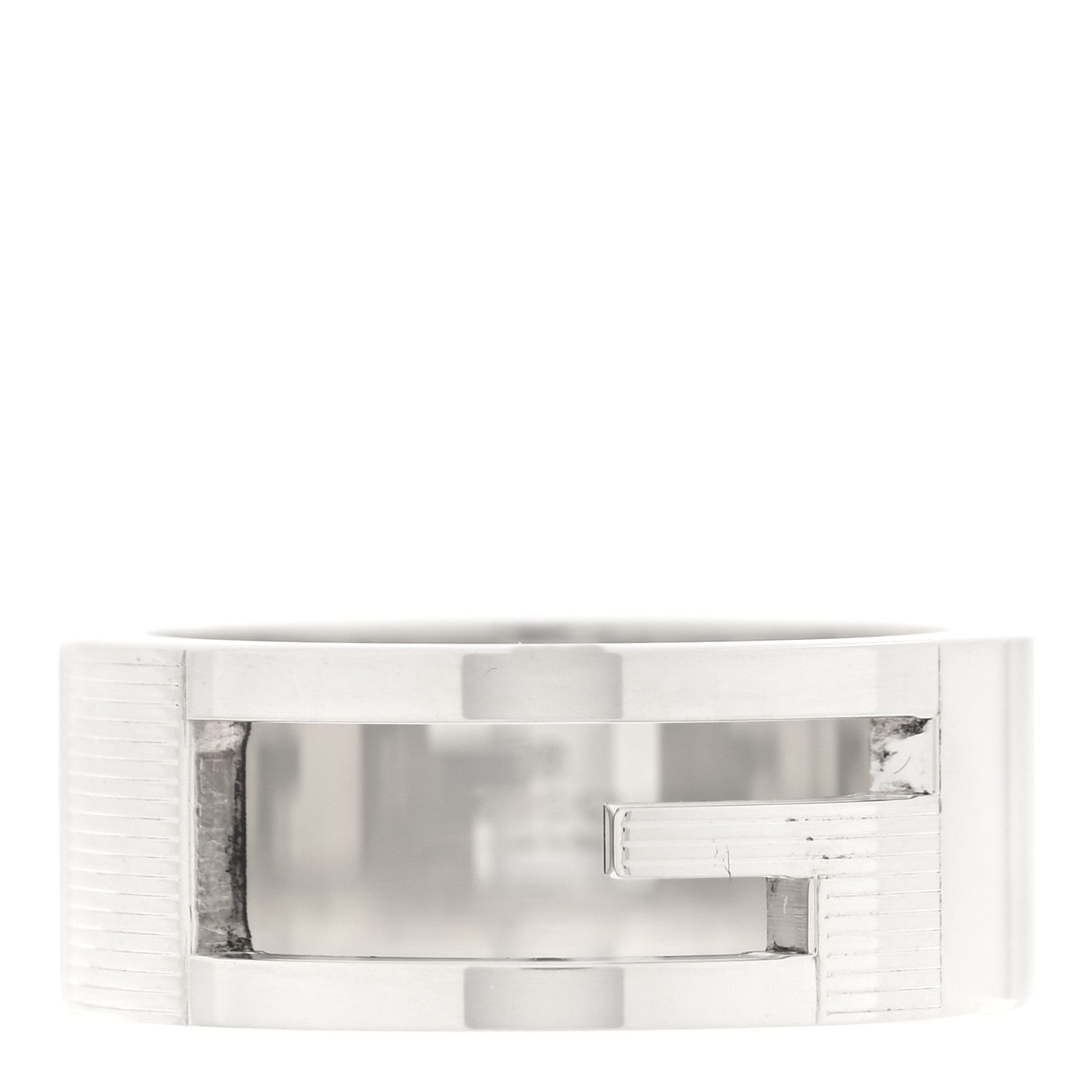 Sterling Silver G Cutout Ring 54 6.75