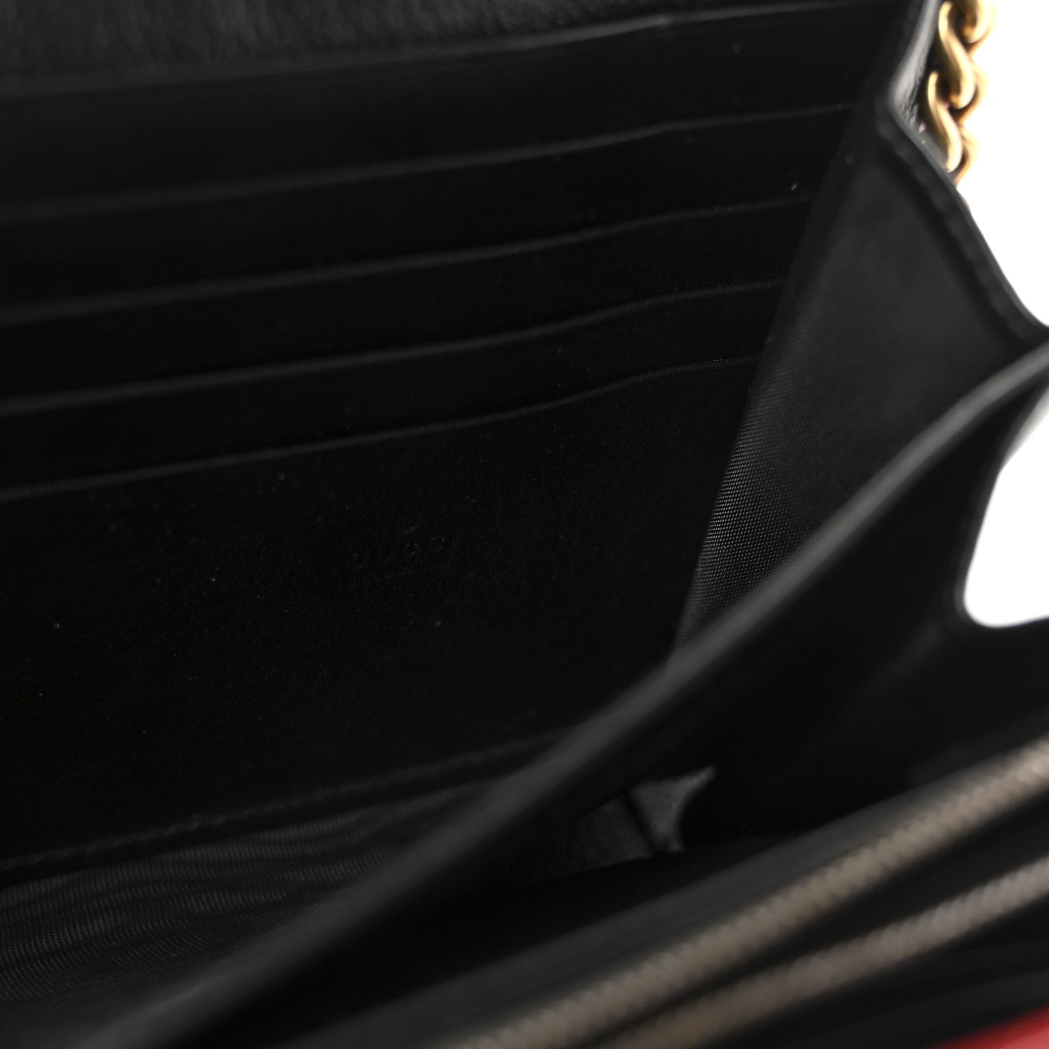 Azalea Calfskin Matelasse Diagonal Patchwork Torchon GG Marmont Chain Wallet Black Beige Romantic Cerise