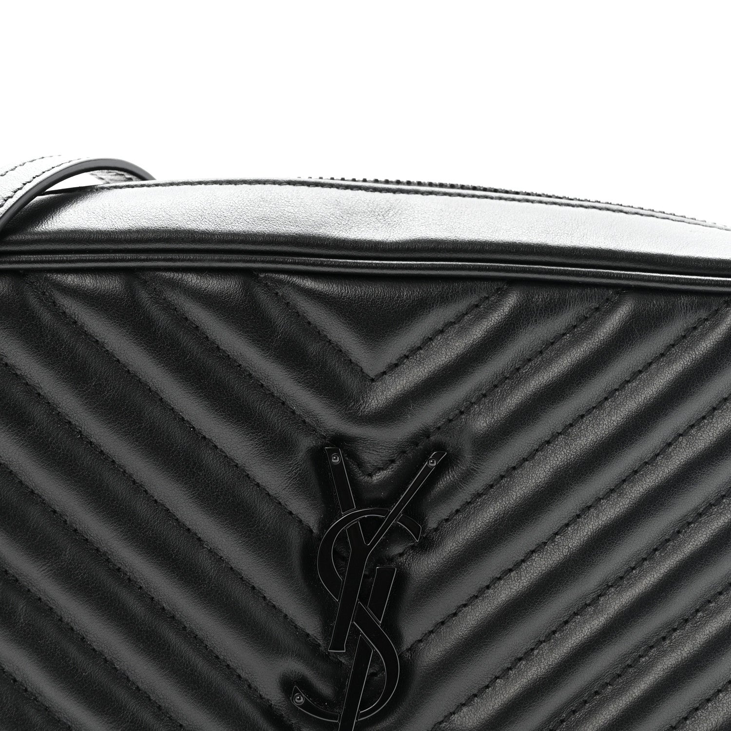Calfskin Matelasse Monogram Monochrome Lou Camera Bag Black